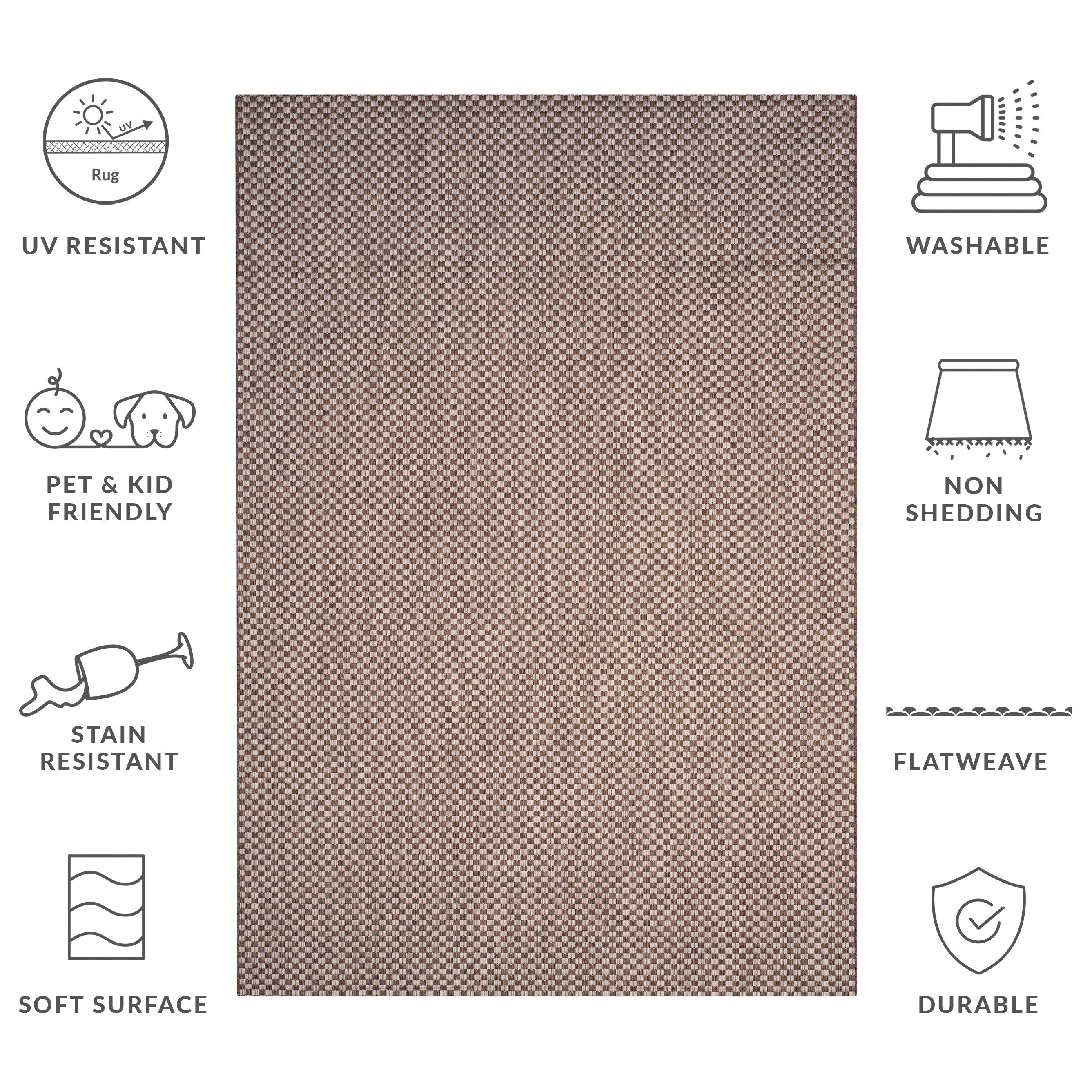 Tapis de jardin imperméable pour intérieur/extérieur SAFAVIEH Courtyard Ragini