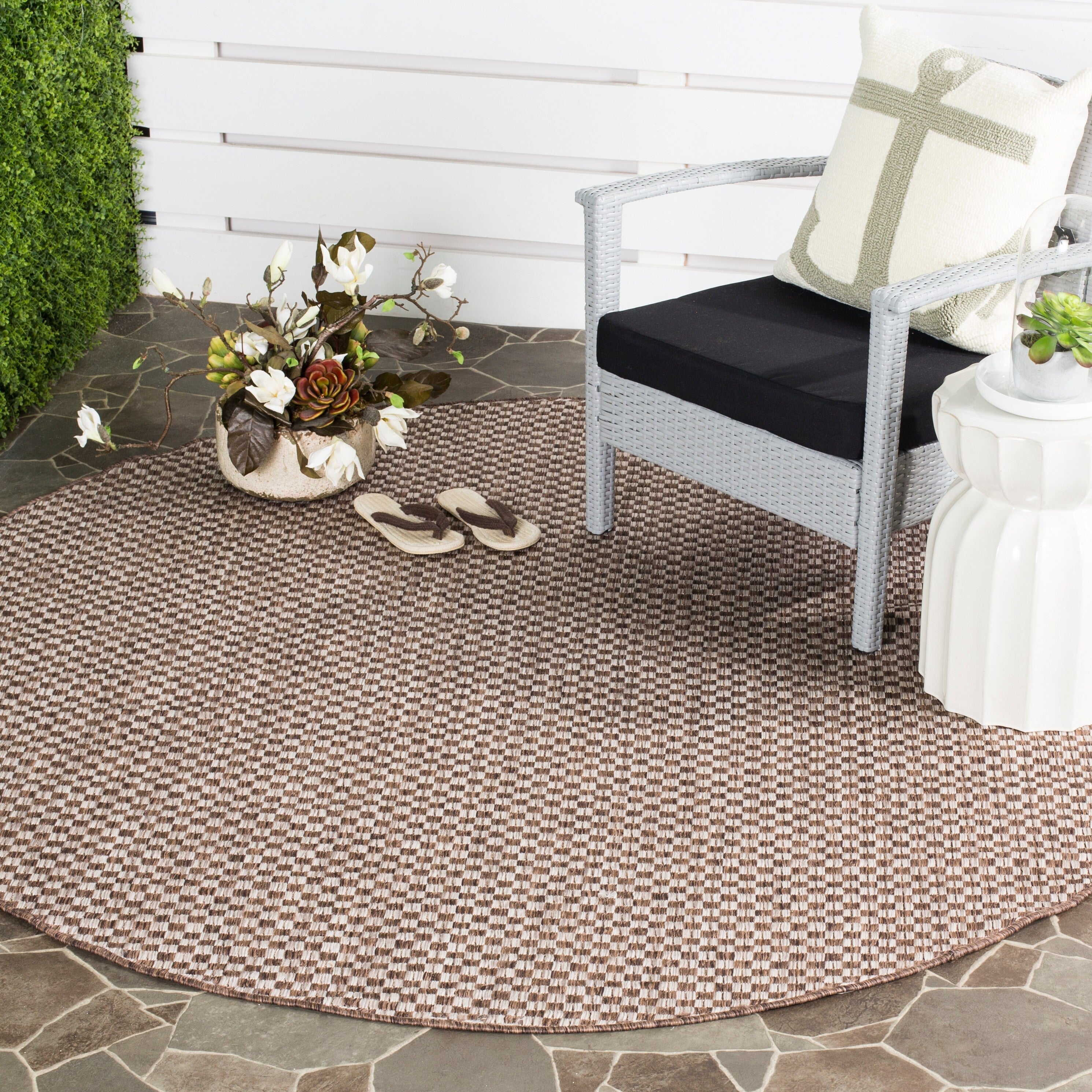 Tapis de jardin imperméable pour intérieur/extérieur SAFAVIEH Courtyard Ragini