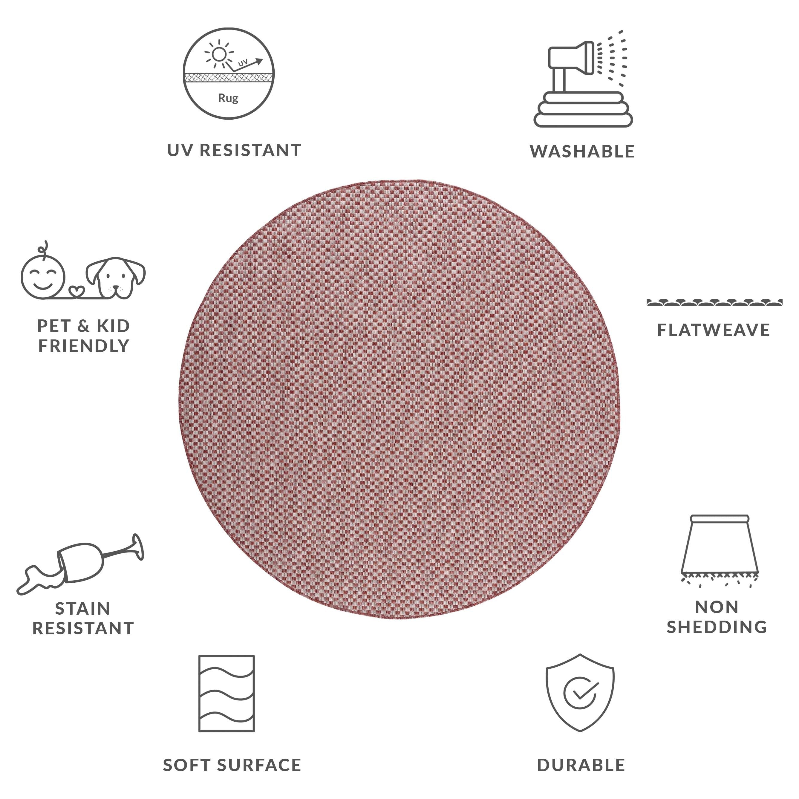 Tapis de jardin imperméable pour intérieur/extérieur SAFAVIEH Courtyard Ragini