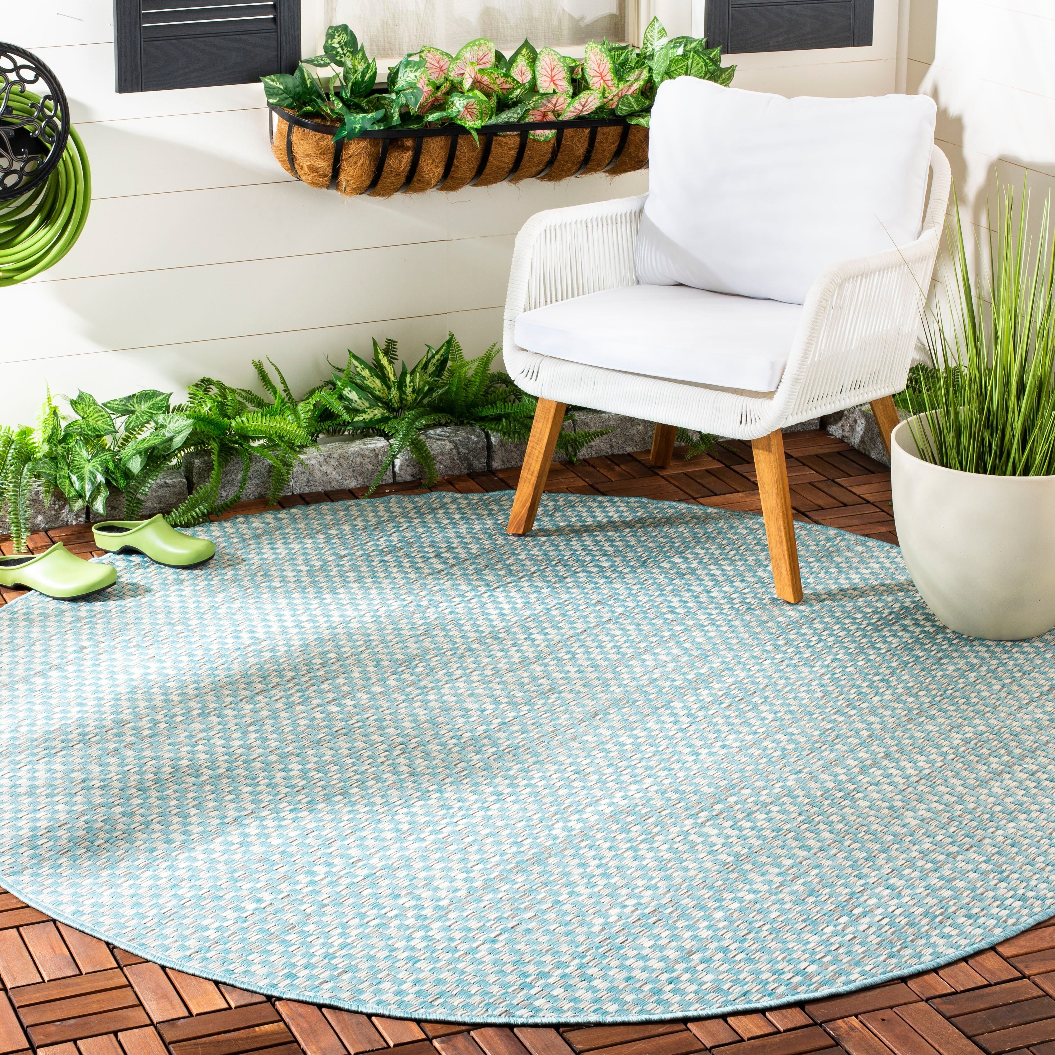 Tapis de jardin imperméable pour intérieur/extérieur SAFAVIEH Courtyard Ragini