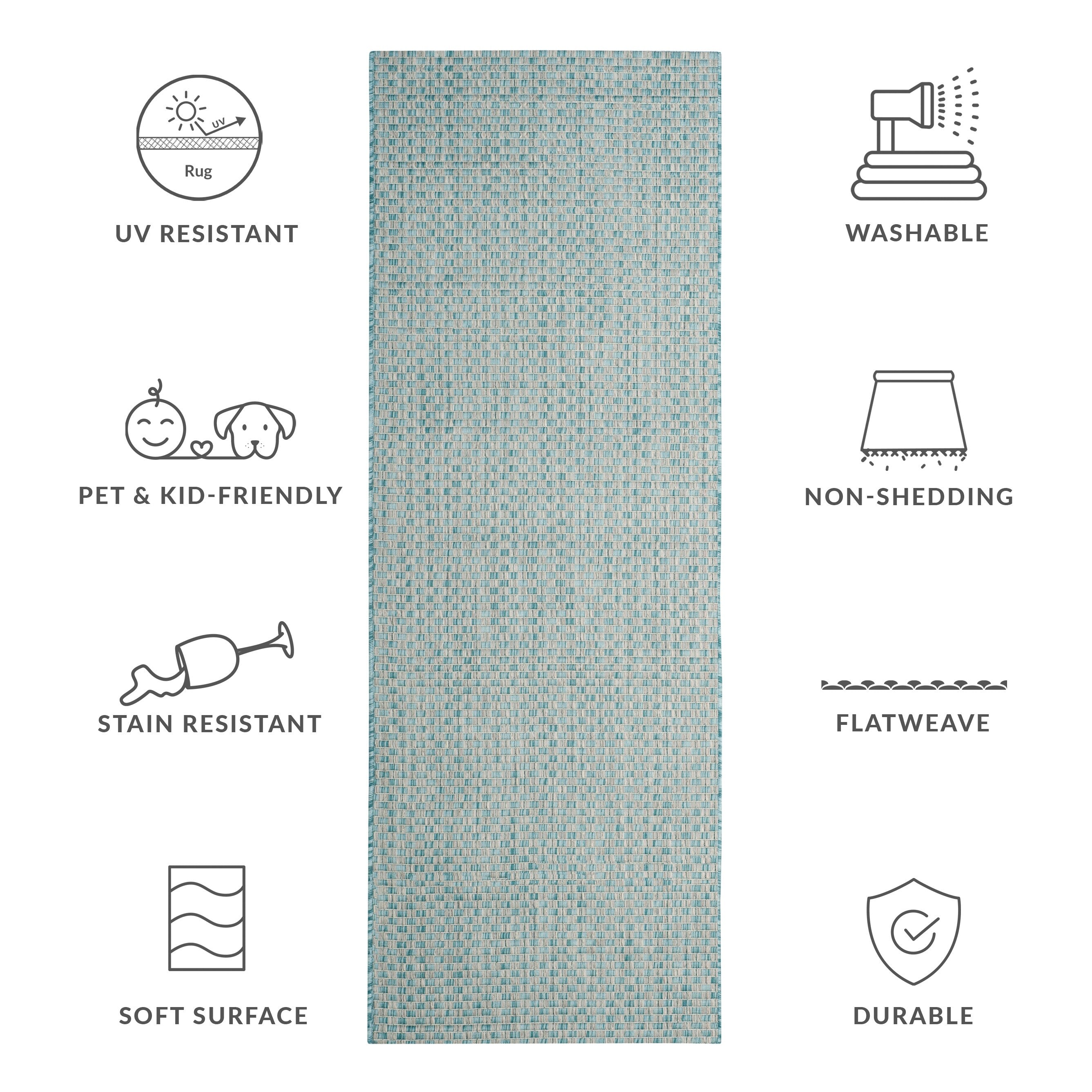 Tapis de jardin imperméable pour intérieur/extérieur SAFAVIEH Courtyard Ragini