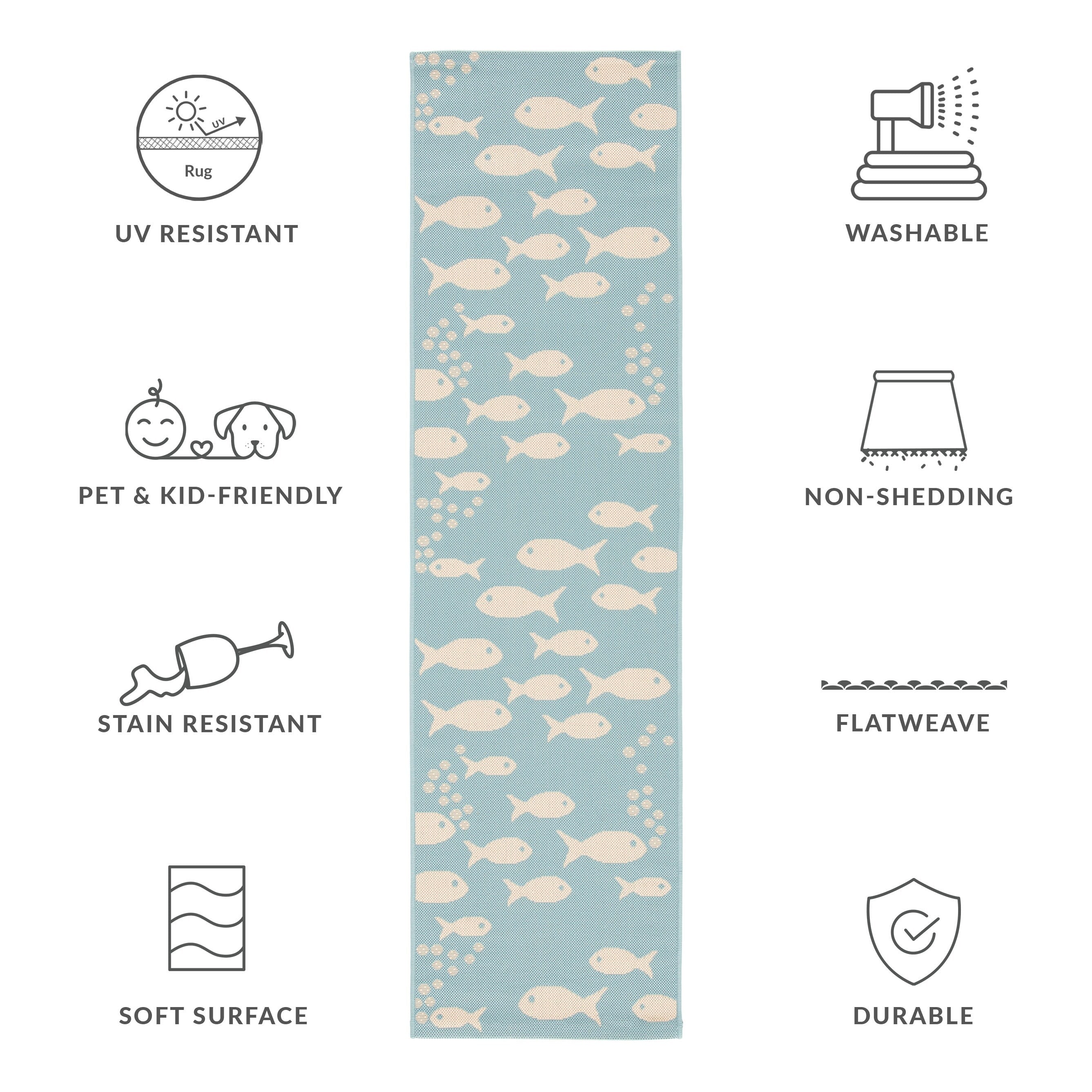 Tapis de jardin imperméable pour intérieur/extérieur SAFAVIEH Courtyard Ragne