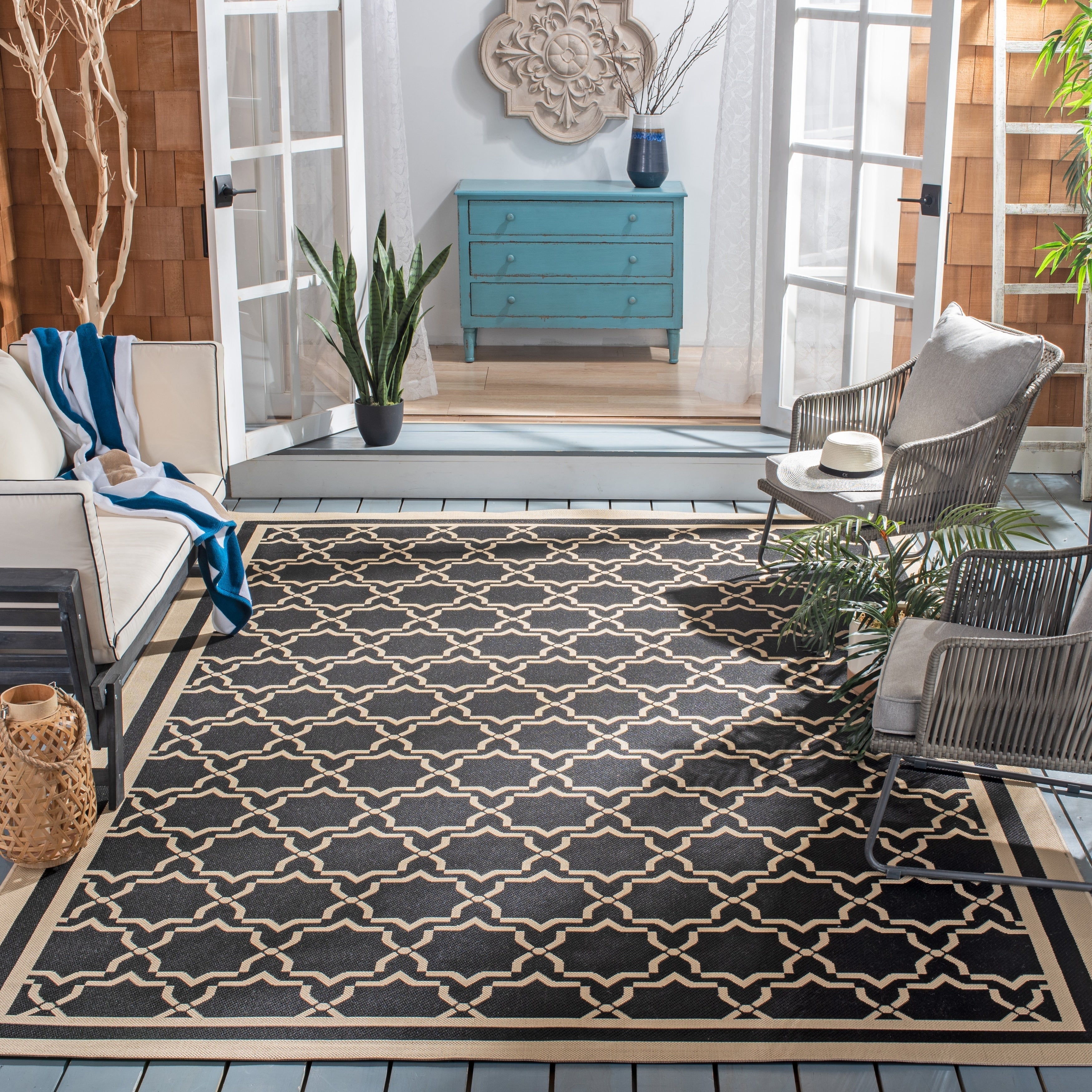 Tapis de jardin imperméable d'intérieur/extérieur SAFAVIEH Courtyard Thomasina