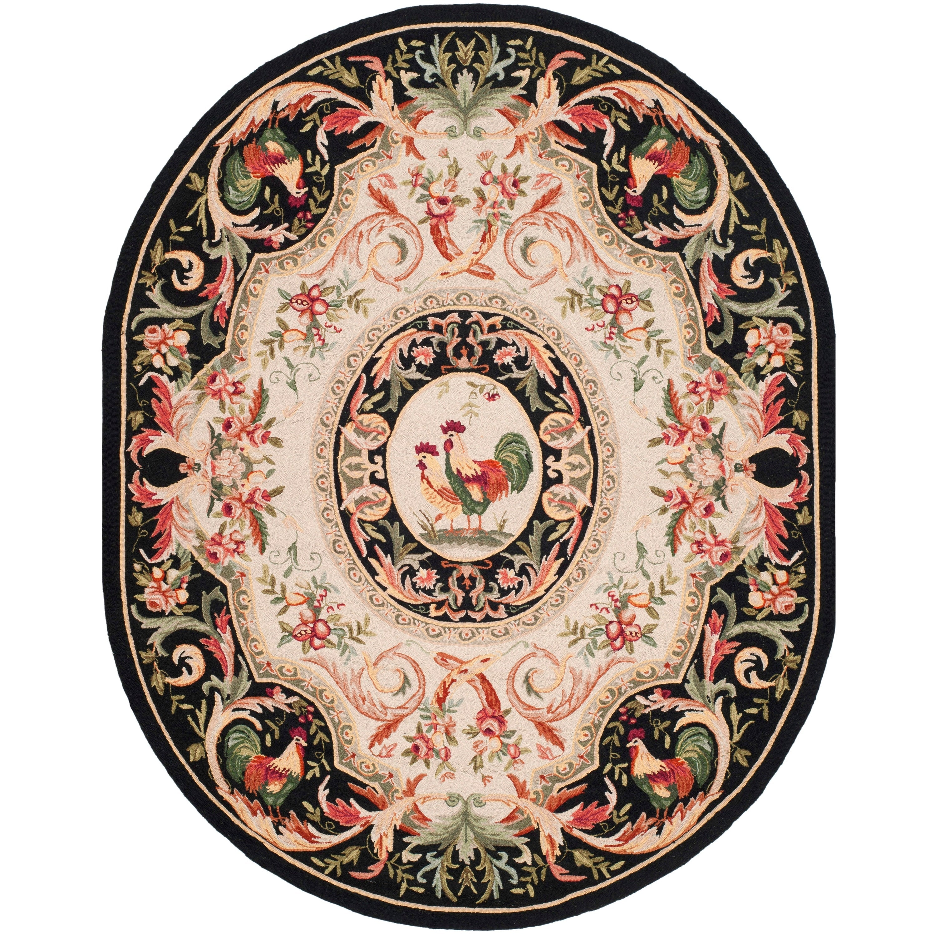 Tapis en laine fait main Chelsea Anni French Country Rooster de SAFAVIEH