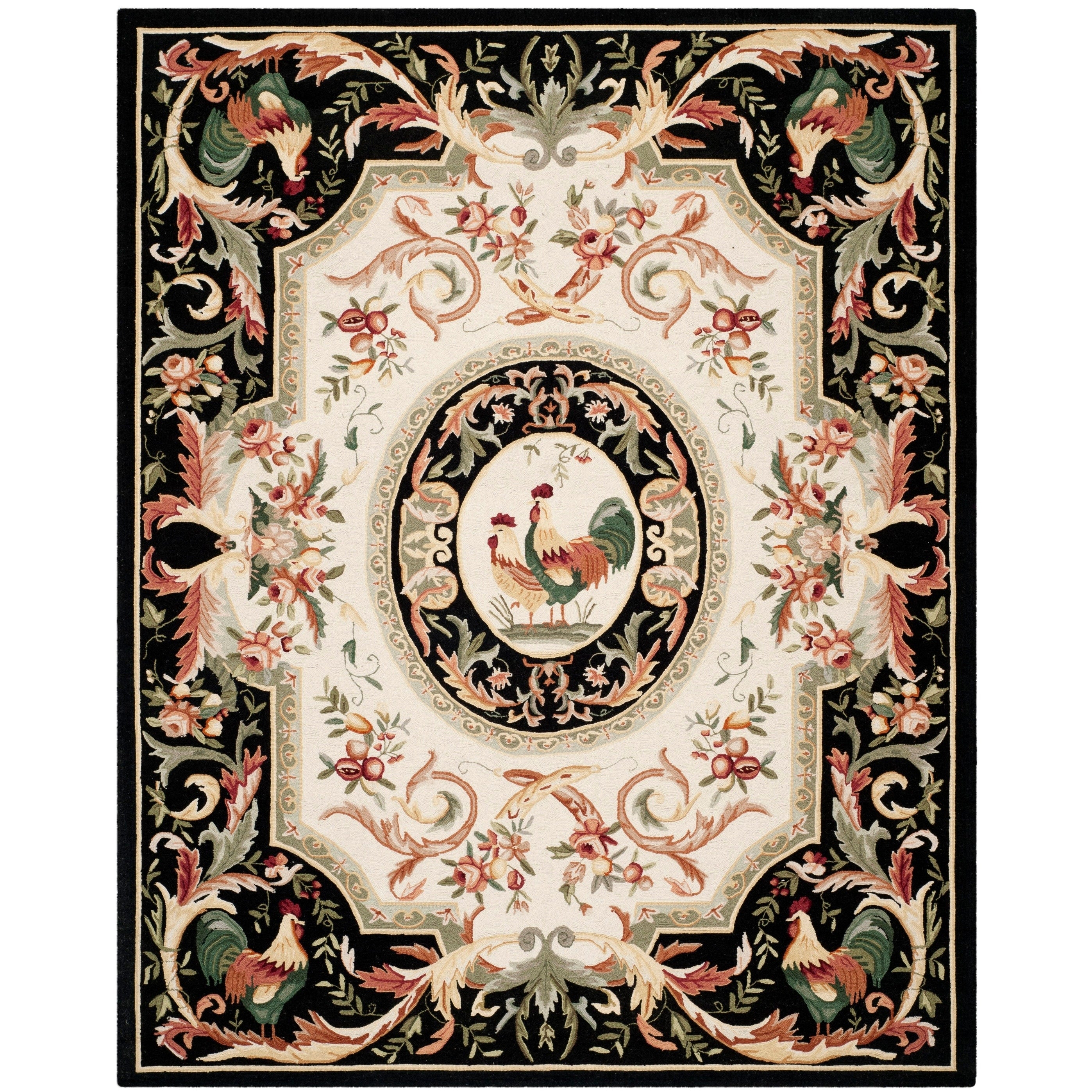 Tapis en laine fait main Chelsea Anni French Country Rooster de SAFAVIEH