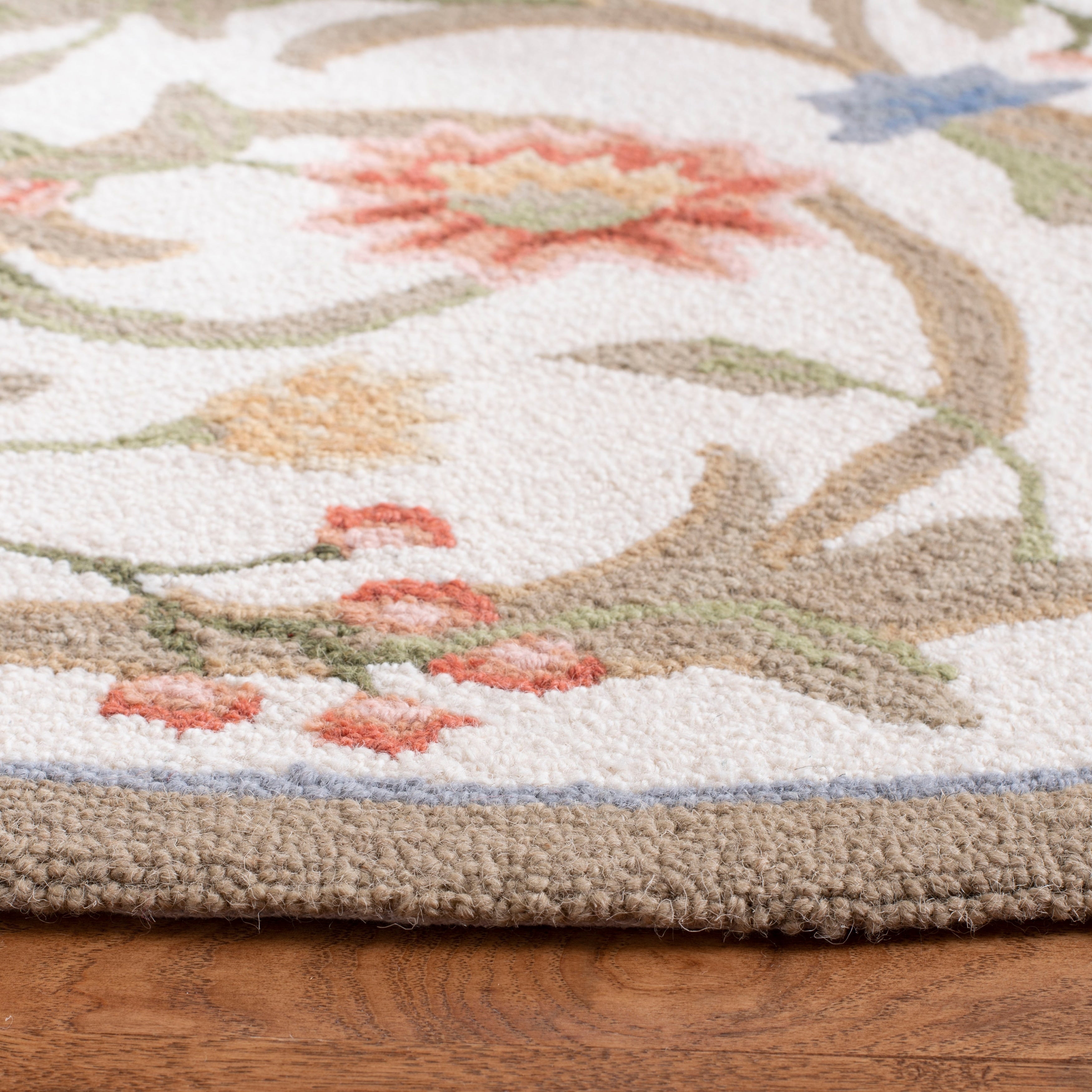 SAFAVIEH Fait Main Chelsea Jacomine French Country Floral Scroll Laine