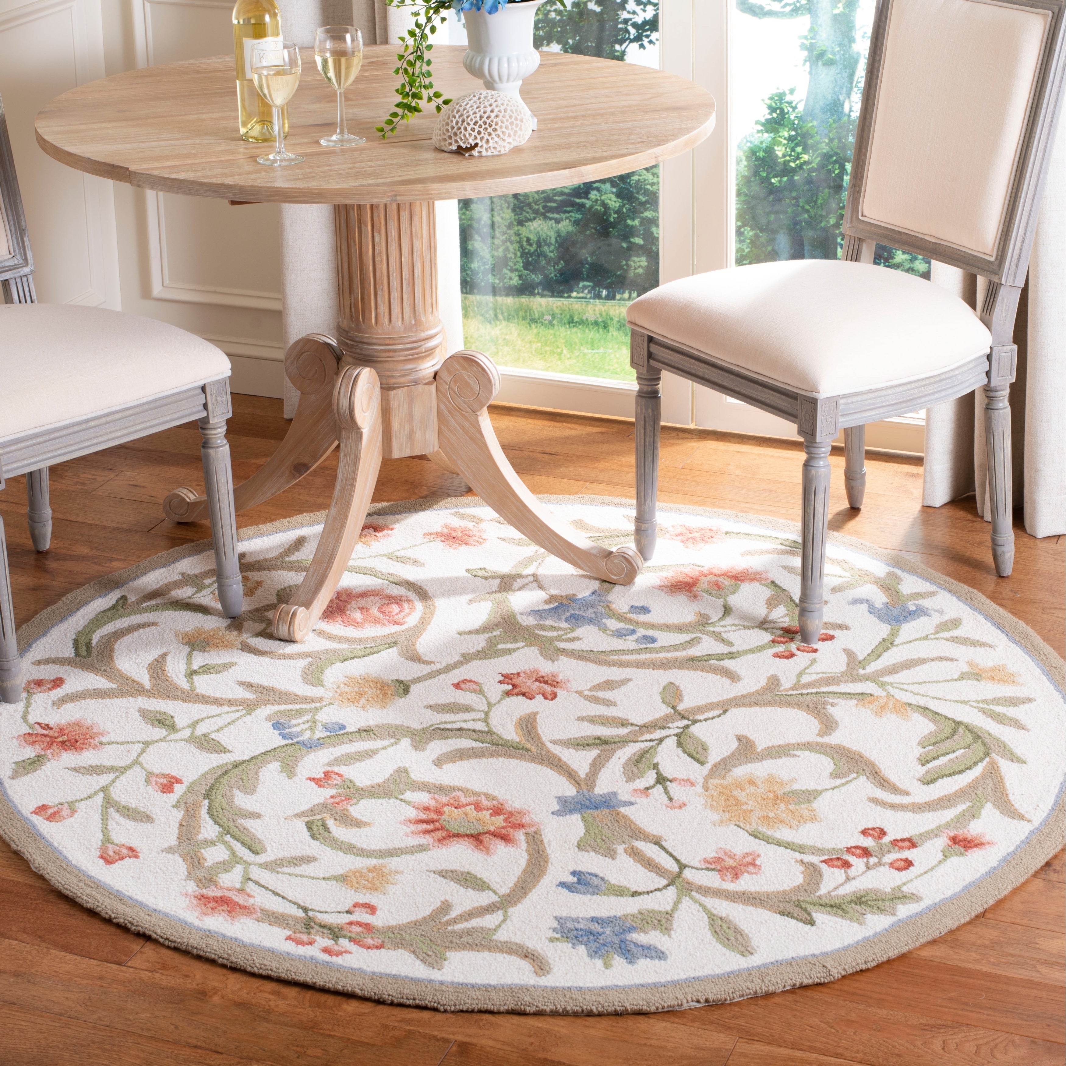 SAFAVIEH Fait Main Chelsea Jacomine French Country Floral Scroll Laine