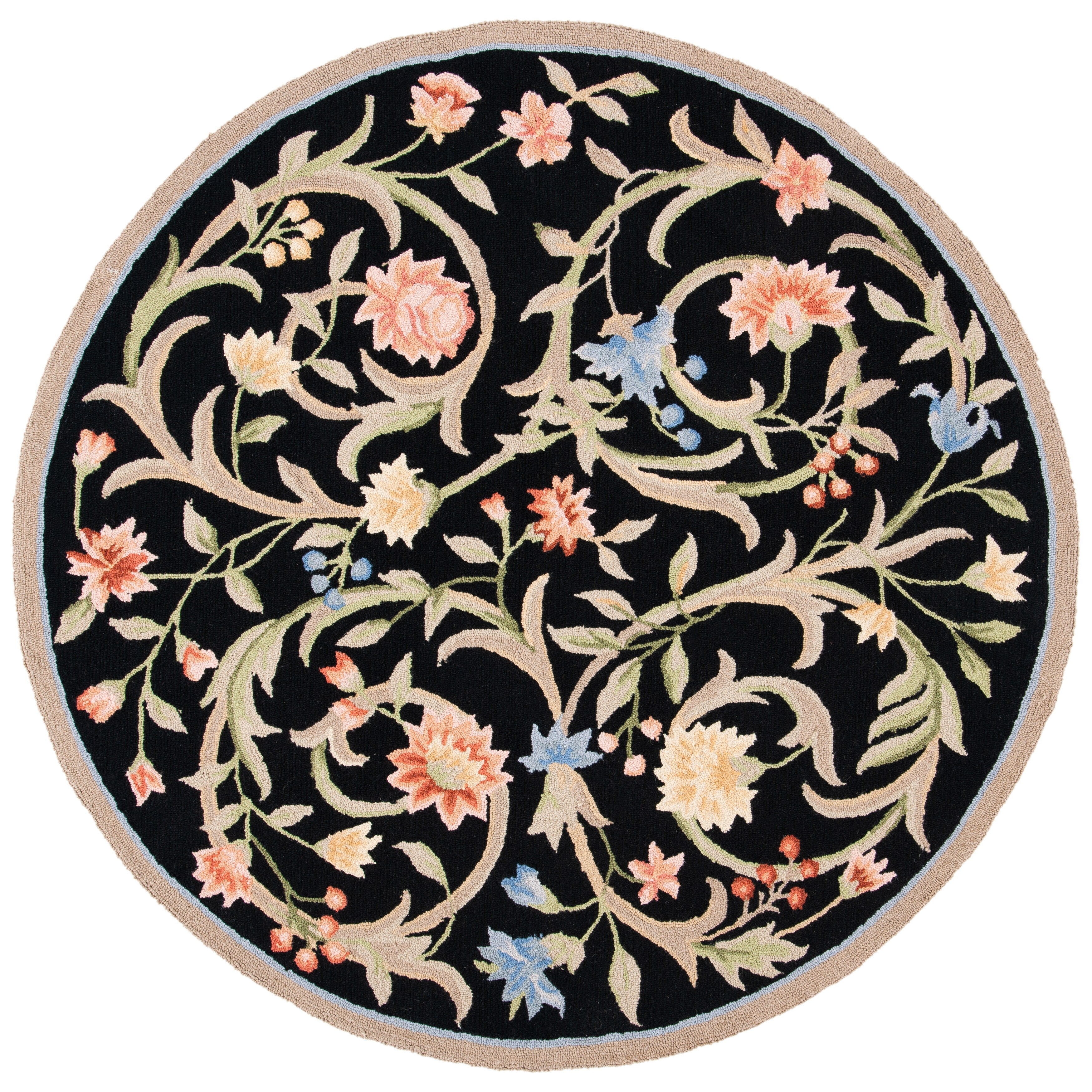 SAFAVIEH Fait Main Chelsea Jacomine French Country Floral Scroll Laine