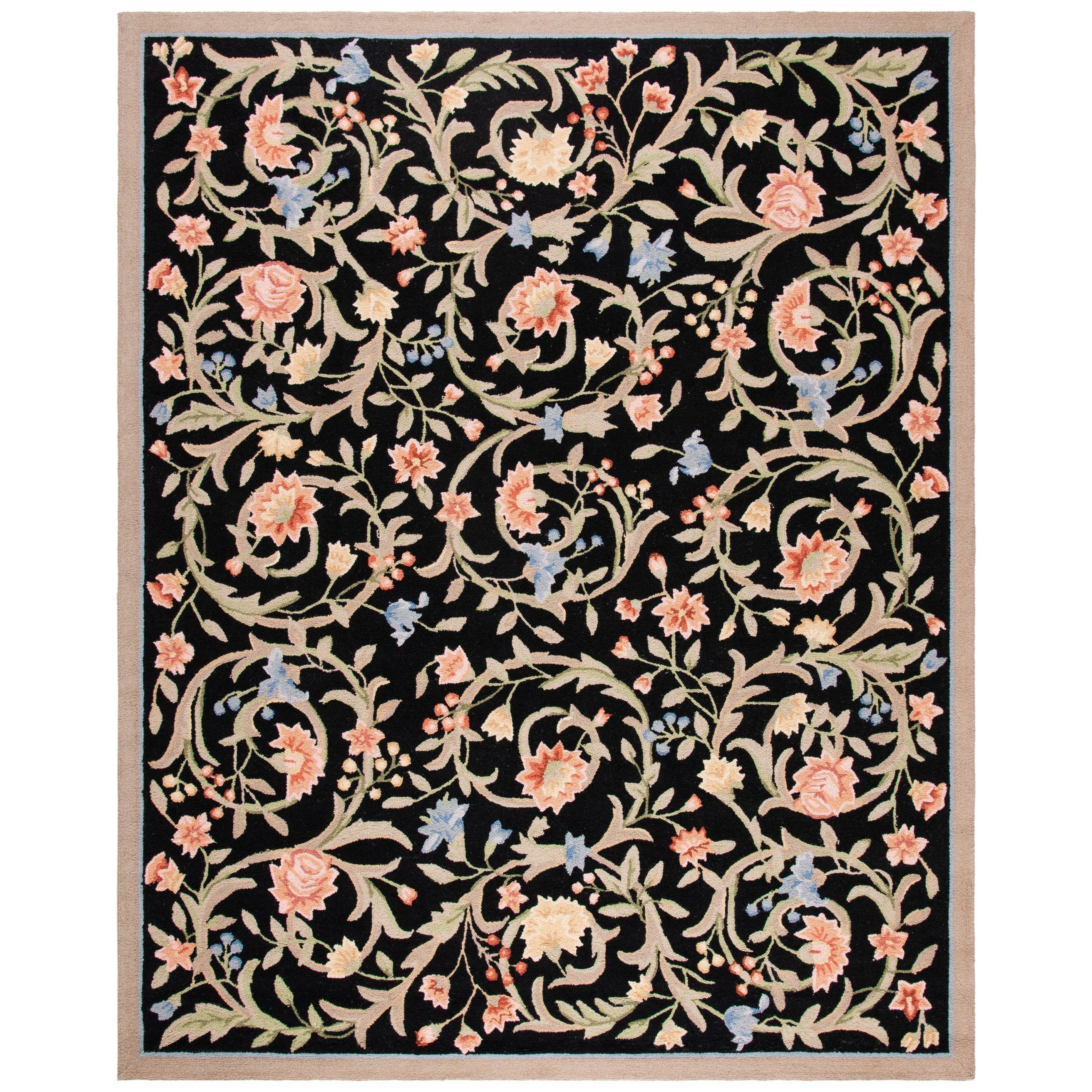 SAFAVIEH Fait Main Chelsea Jacomine French Country Floral Scroll Laine