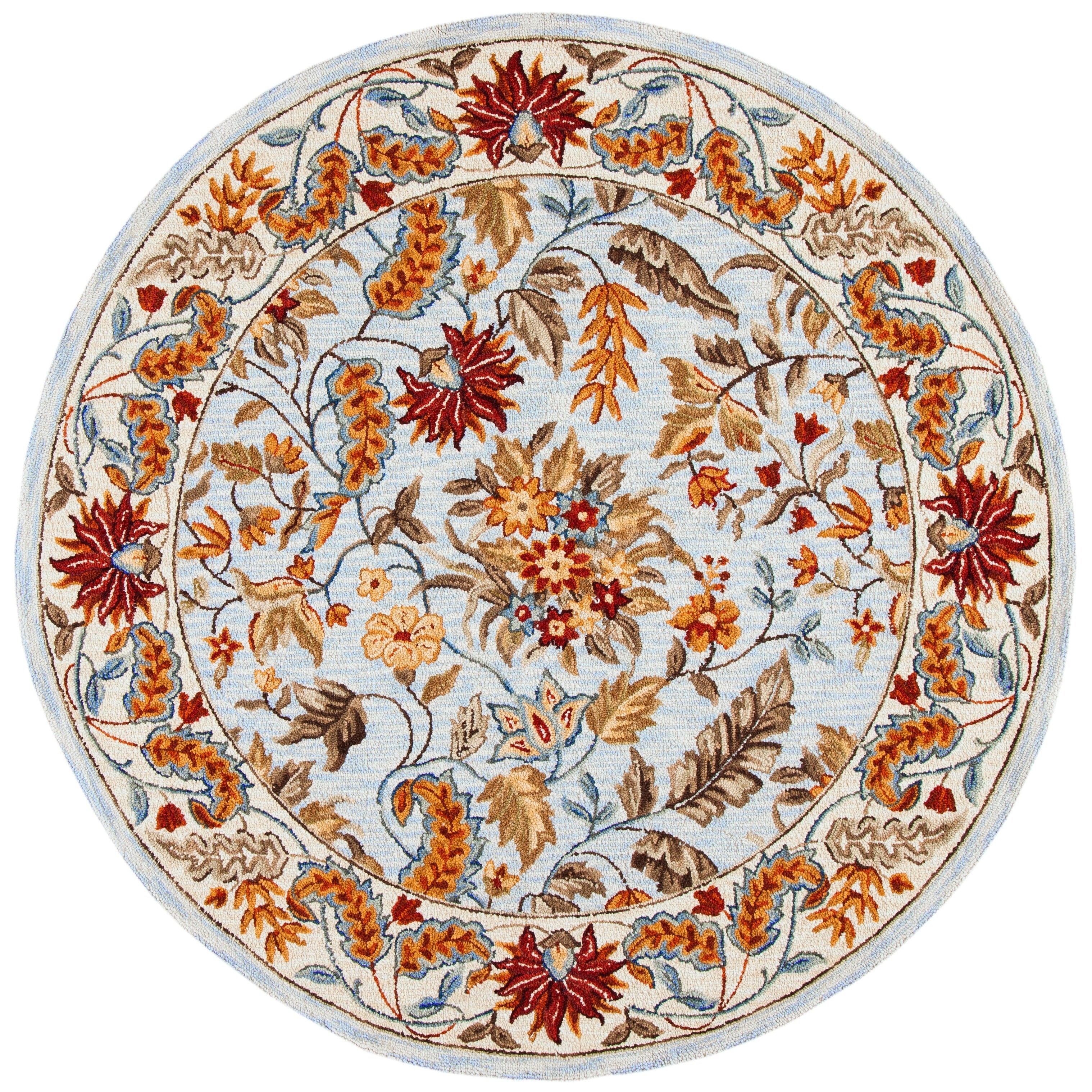 Tapis en laine floral fait main Chelsea Malda de style campagnard français SAFAVIEH