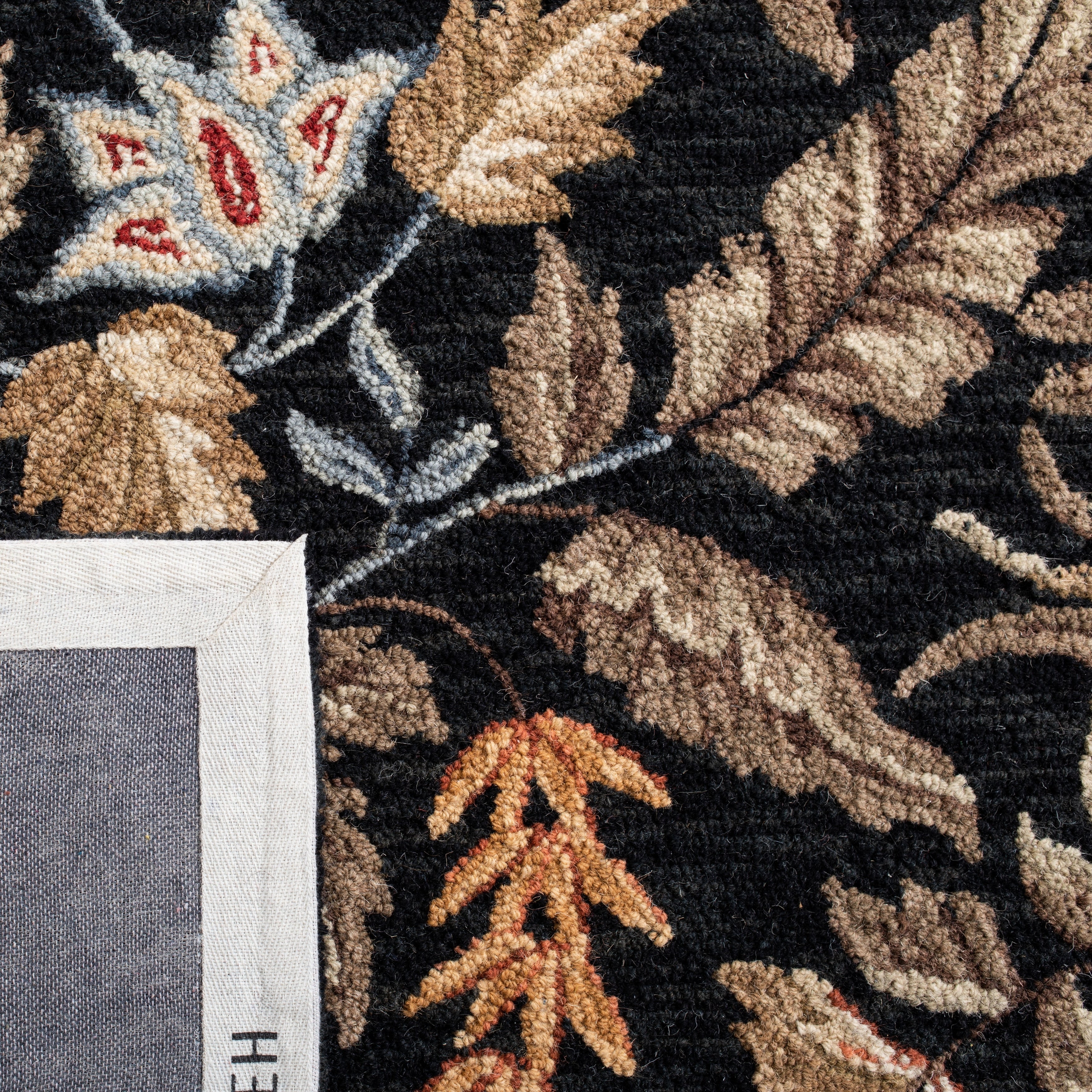 Tapis en laine floral fait main Chelsea Malda de style campagnard français SAFAVIEH