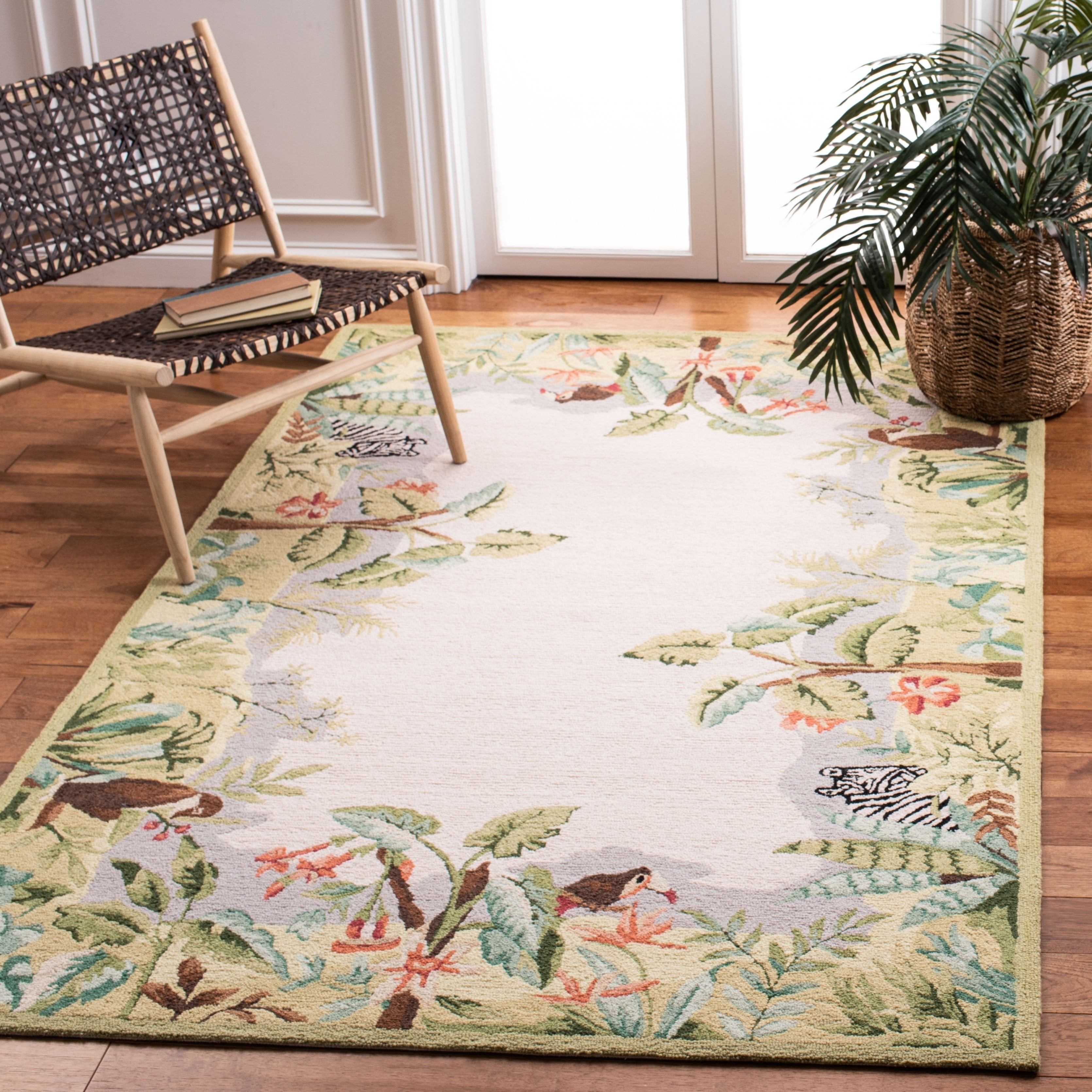 Tapis en laine fait main Chelsea Margrieta de style campagnard français SAFAVIEH
