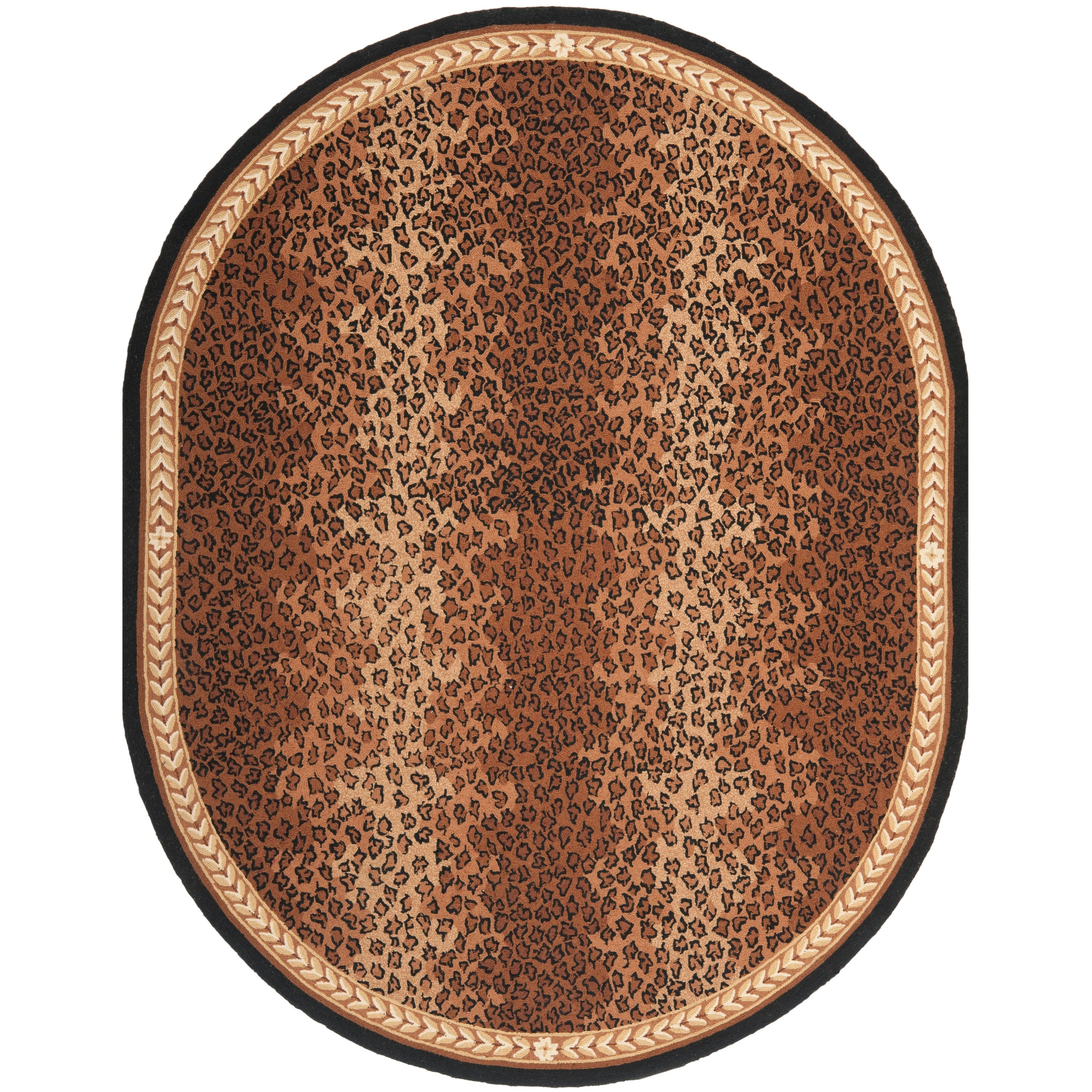 Tapis de jardin solaire Chelsea fait main en laine léopard de style campagnard français SAFAVIEH