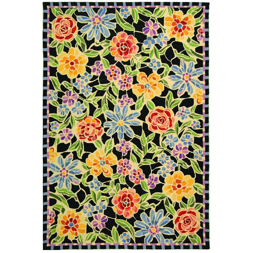 Tapis en laine floral Chelsea Sprig fait main SAFAVIEH