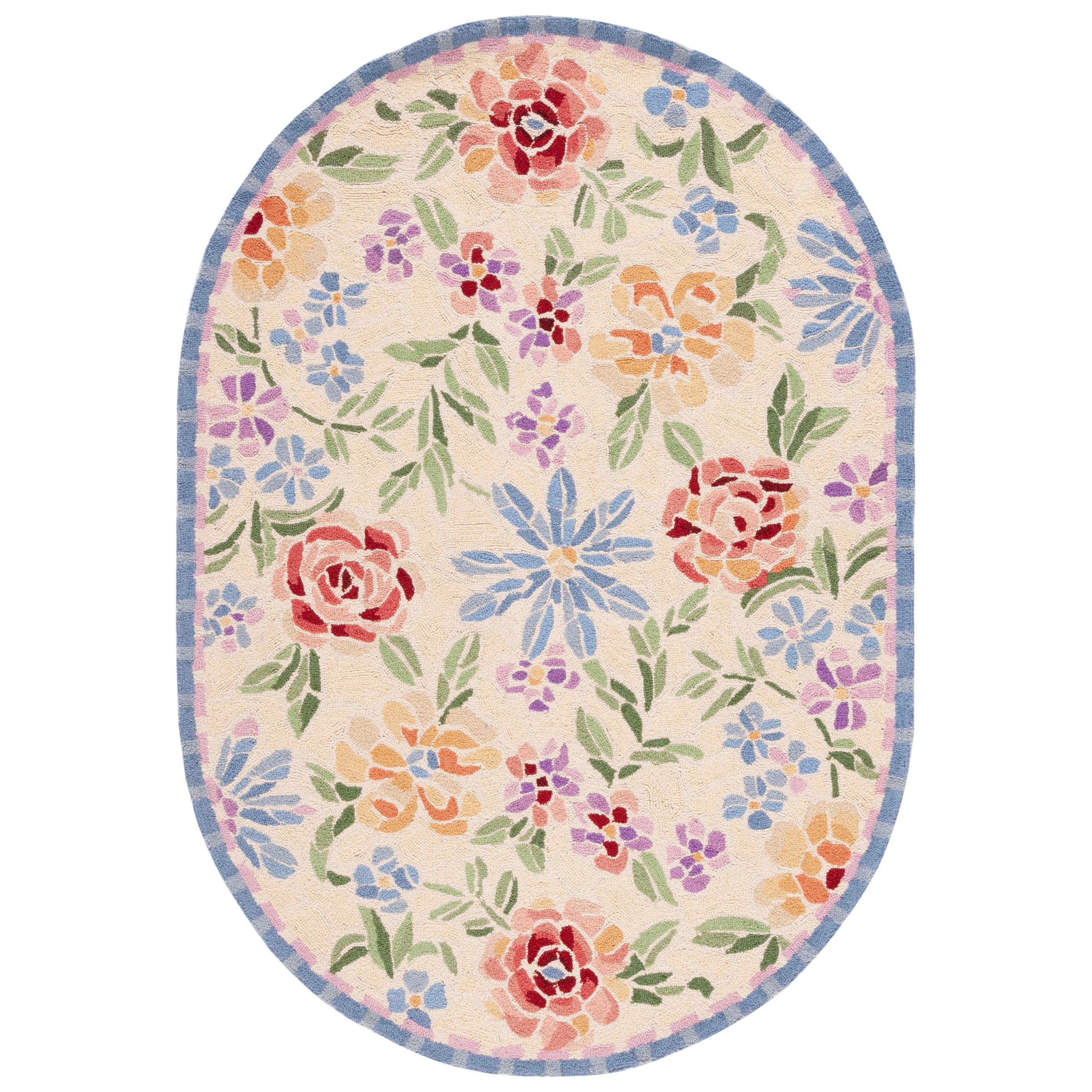 Tapis en laine floral Chelsea Sprig fait main SAFAVIEH