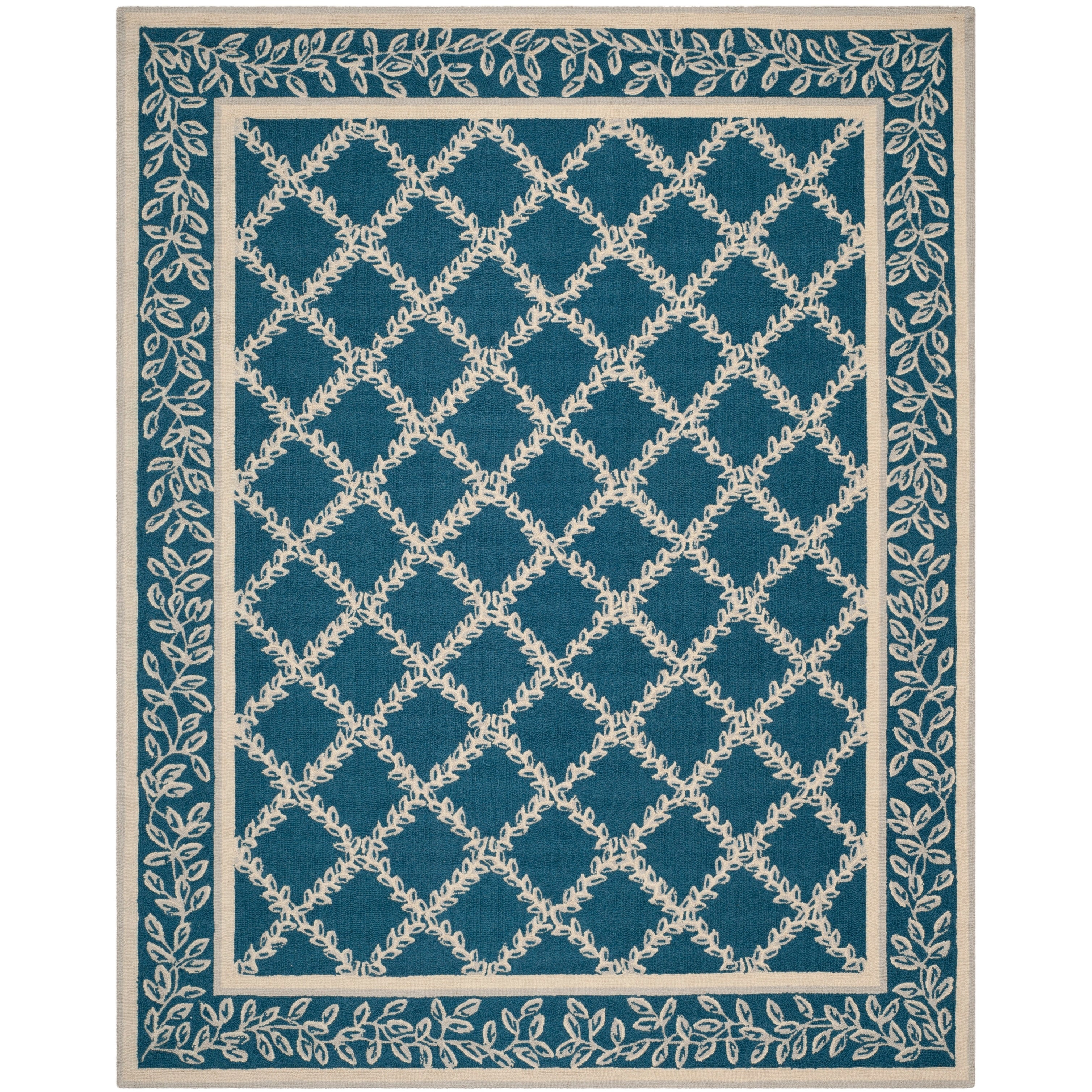 Tapis en laine fait main Chelsea Sunstripe Treillis de style campagnard français SAFAVIEH