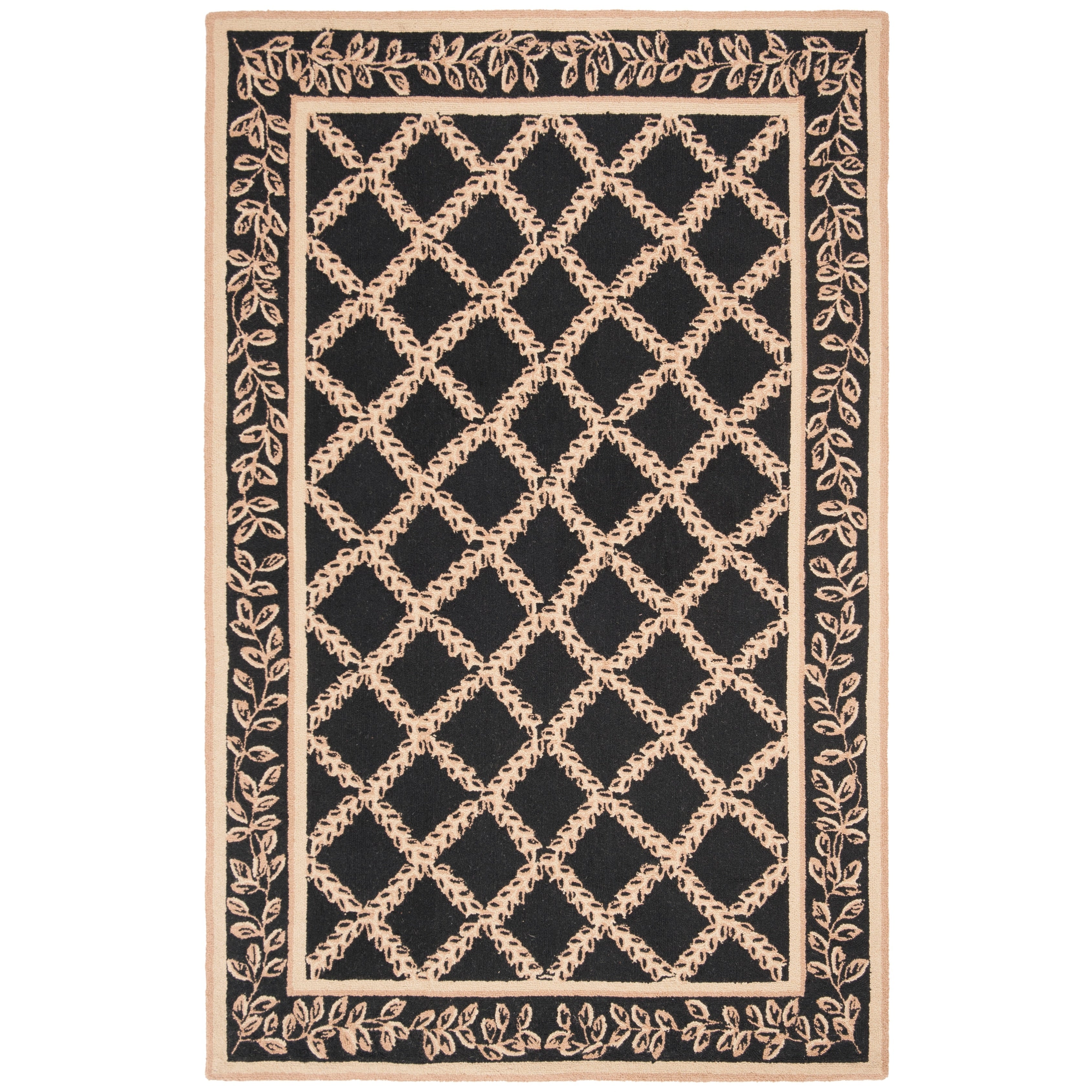 Tapis en laine fait main Chelsea Sunstripe Treillis de style campagnard français SAFAVIEH