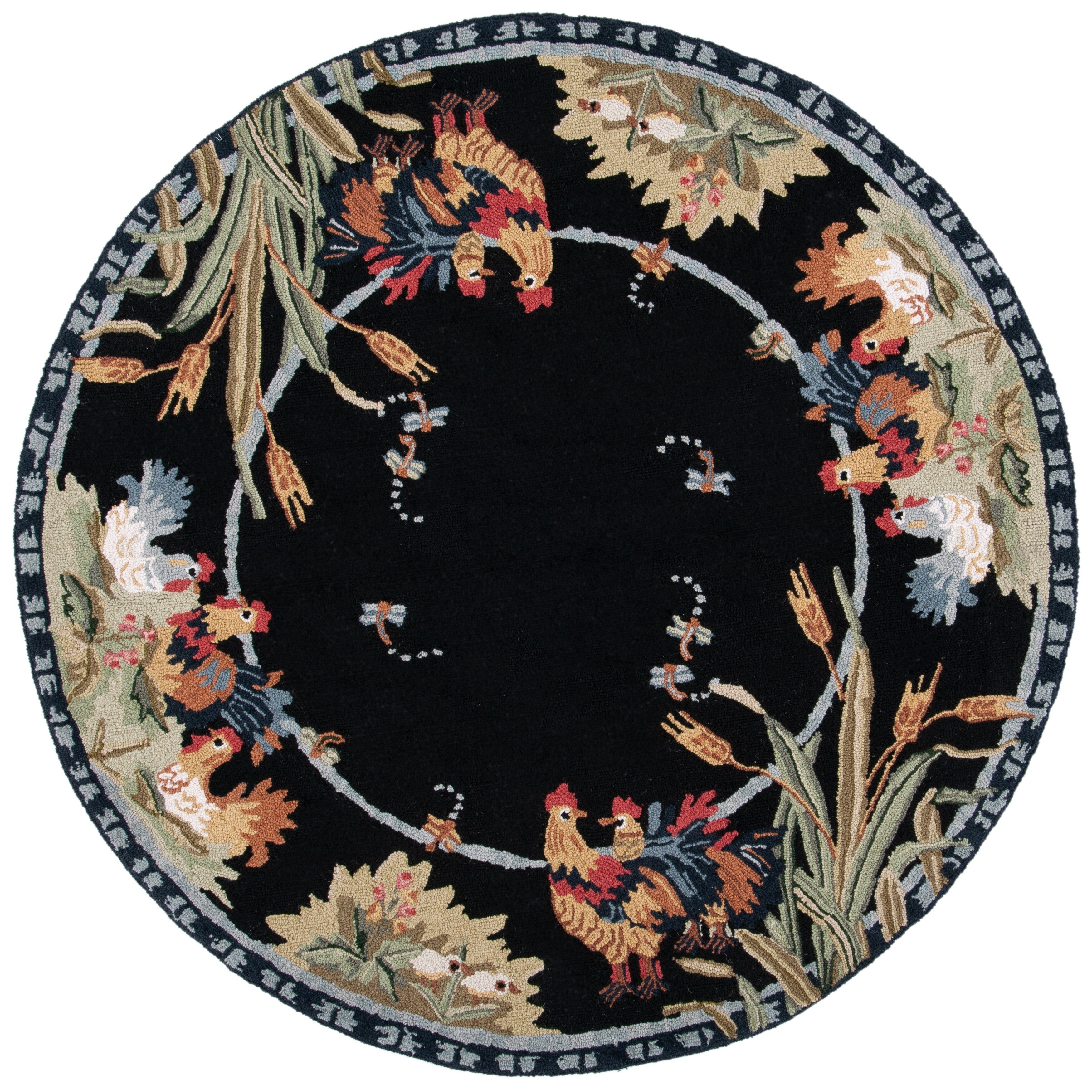 Tapis en laine fait main Chelsea Yauheniya de style coq de campagne française SAFAVIEH