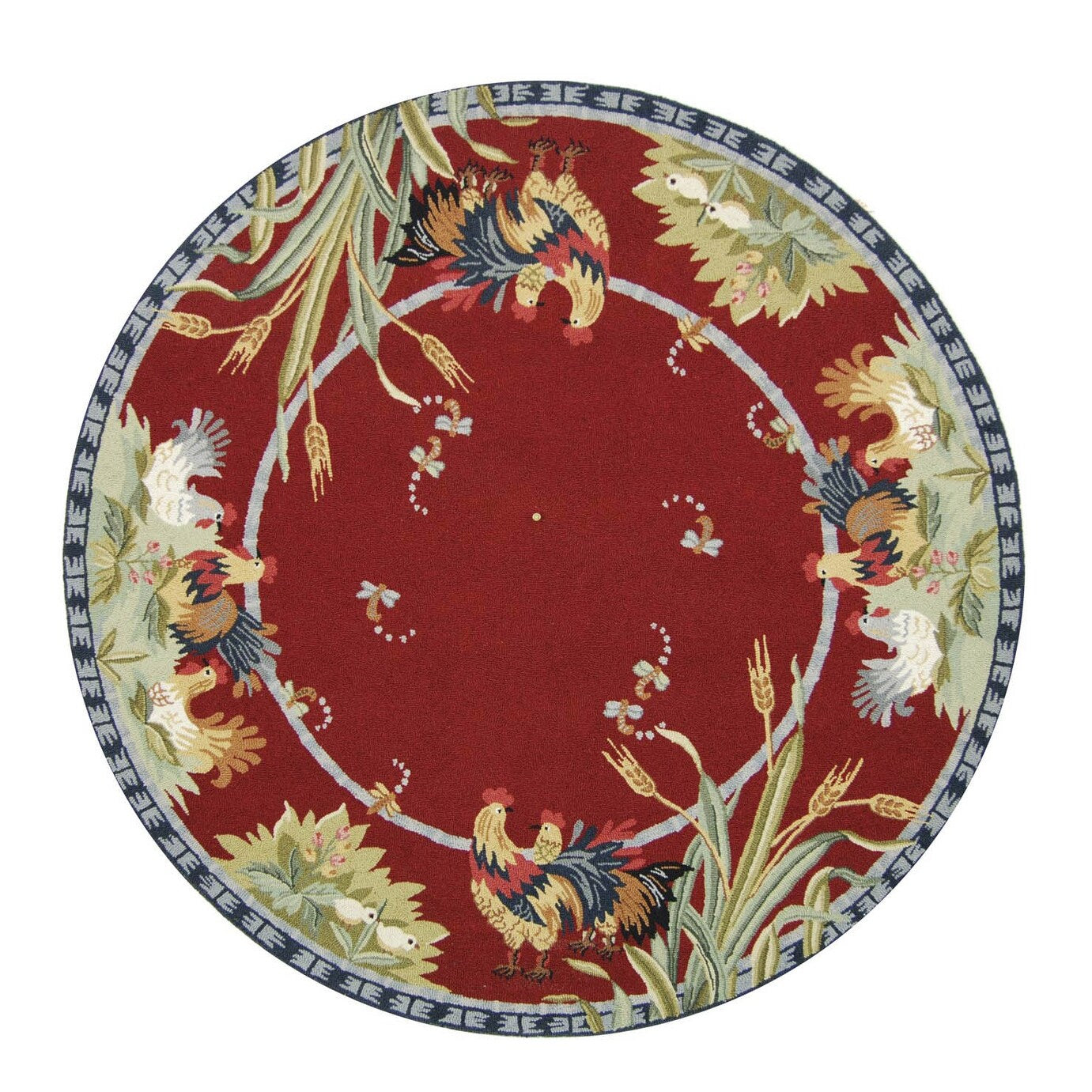 Tapis en laine fait main Chelsea Yauheniya de style coq de campagne française SAFAVIEH