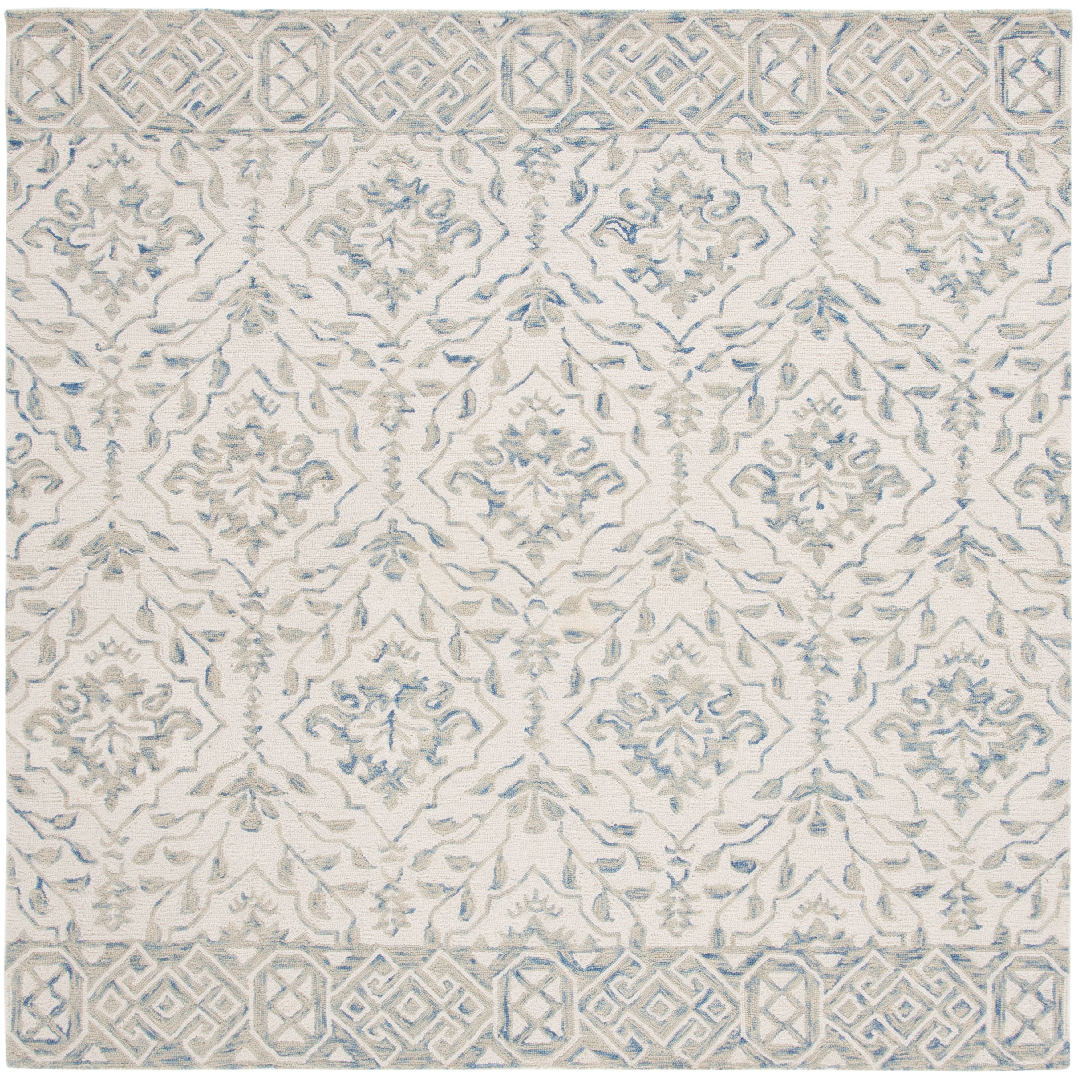 Tapis en laine florale Elvedina fait main SAFAVIEH, teint par immersion