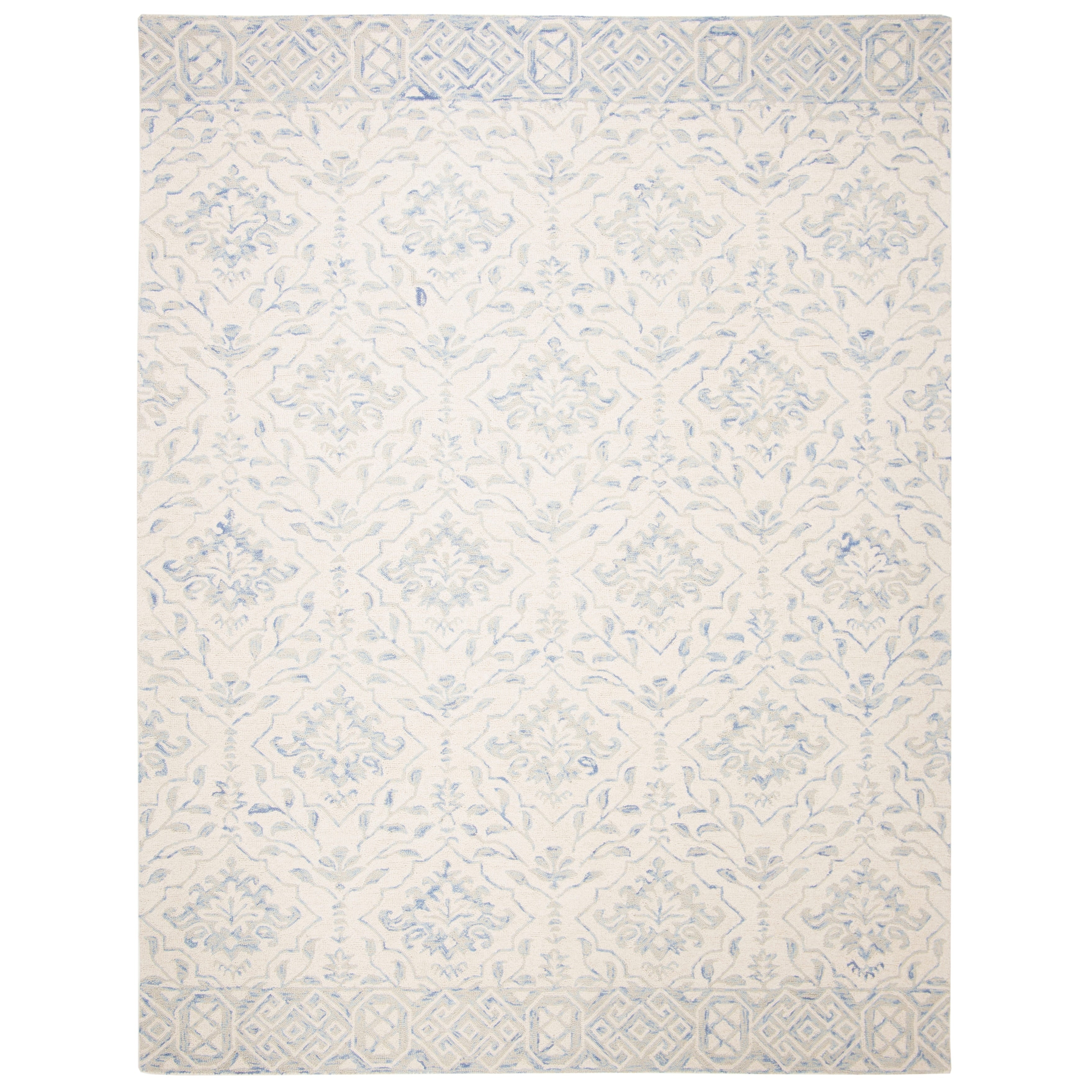 Tapis en laine florale Elvedina fait main SAFAVIEH, teint par immersion