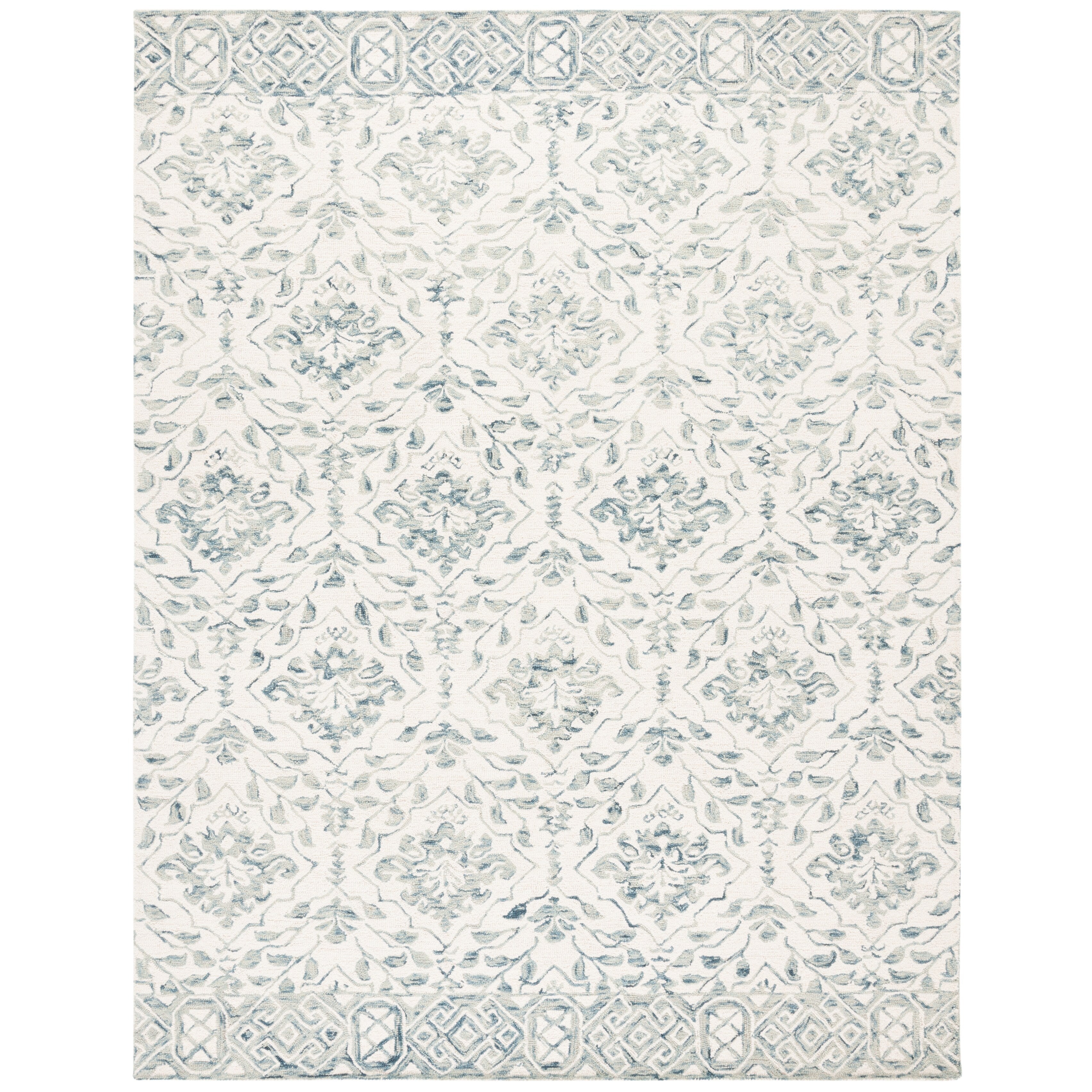 Tapis en laine florale Elvedina fait main SAFAVIEH, teint par immersion