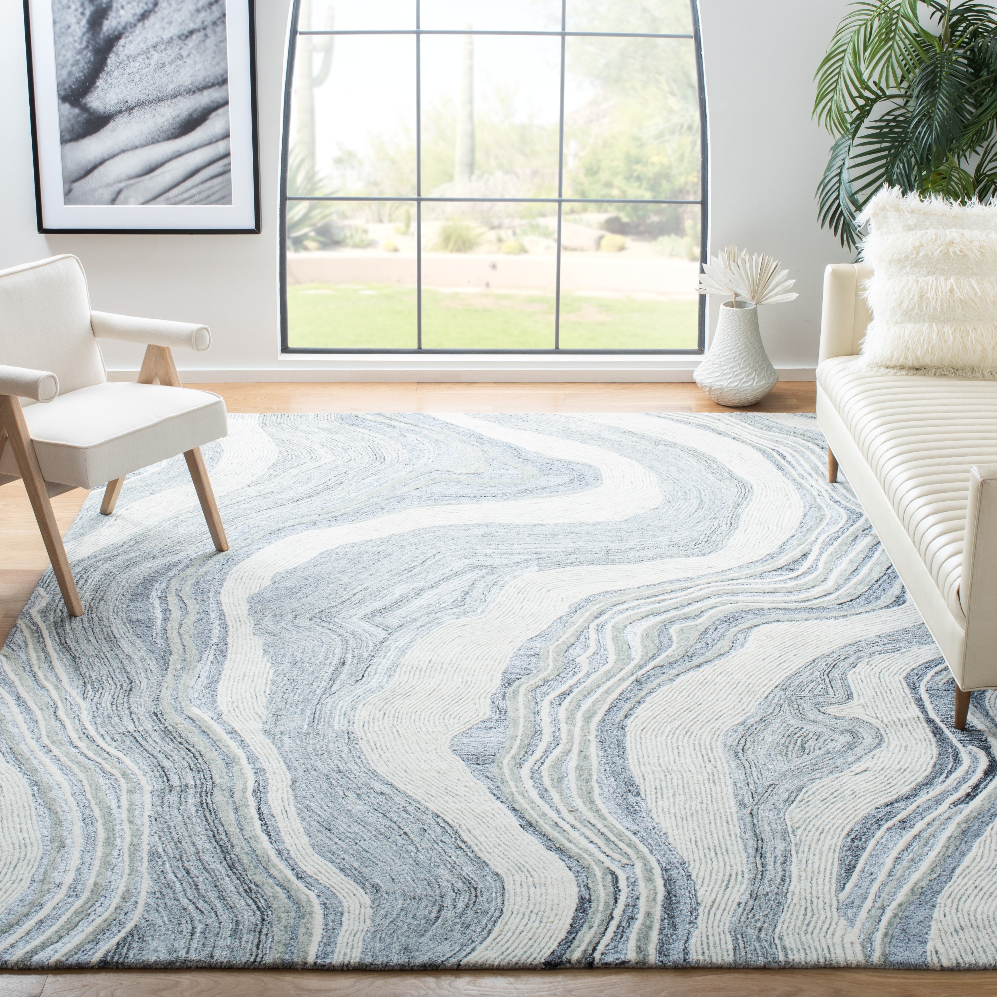 Tapis en laine abstrait moderne Klari de Fifth Avenue fait main SAFAVIEH