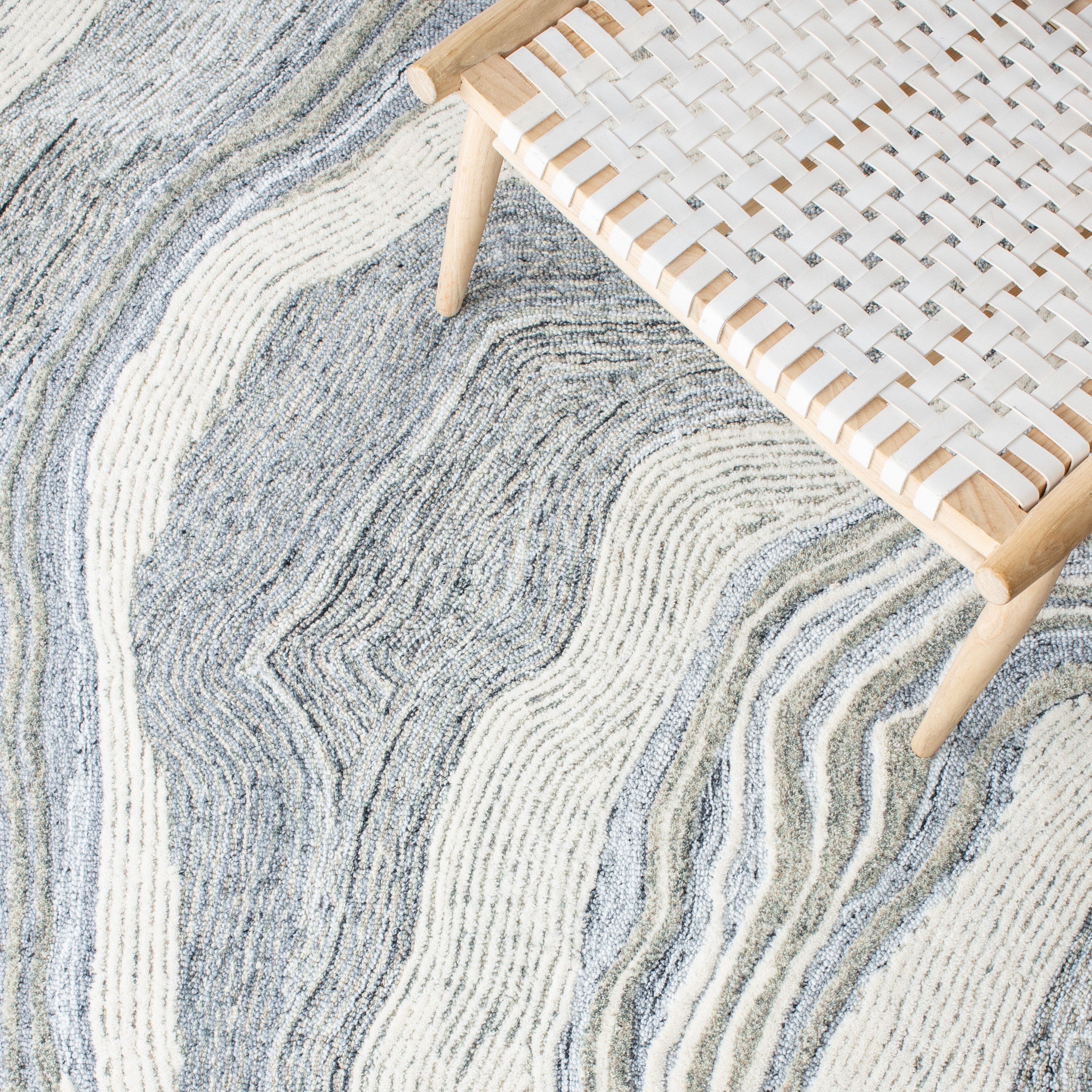 Tapis en laine abstrait moderne Klari de Fifth Avenue fait main SAFAVIEH