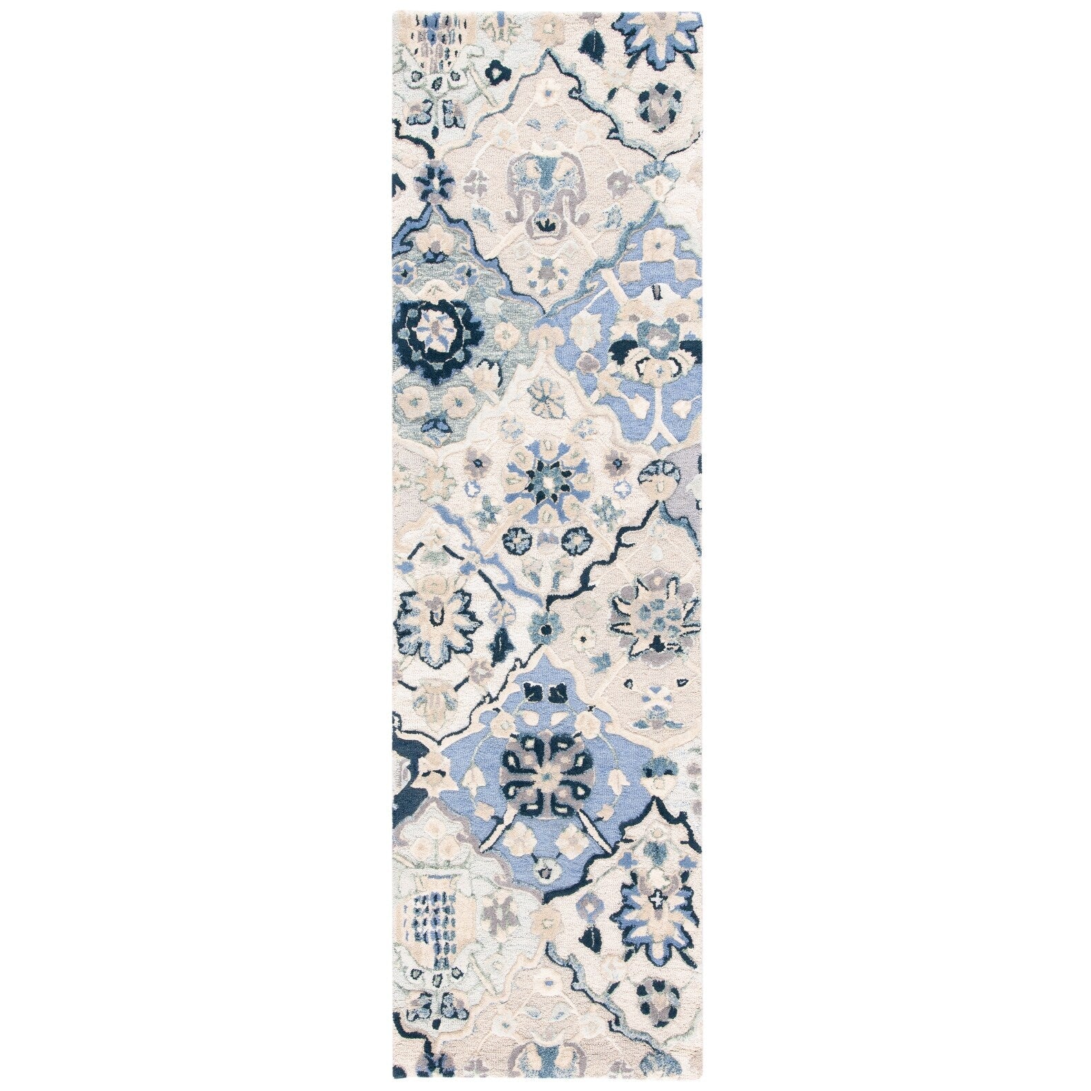 Tapis en laine imprimé floral glamour fait main SAFAVIEH