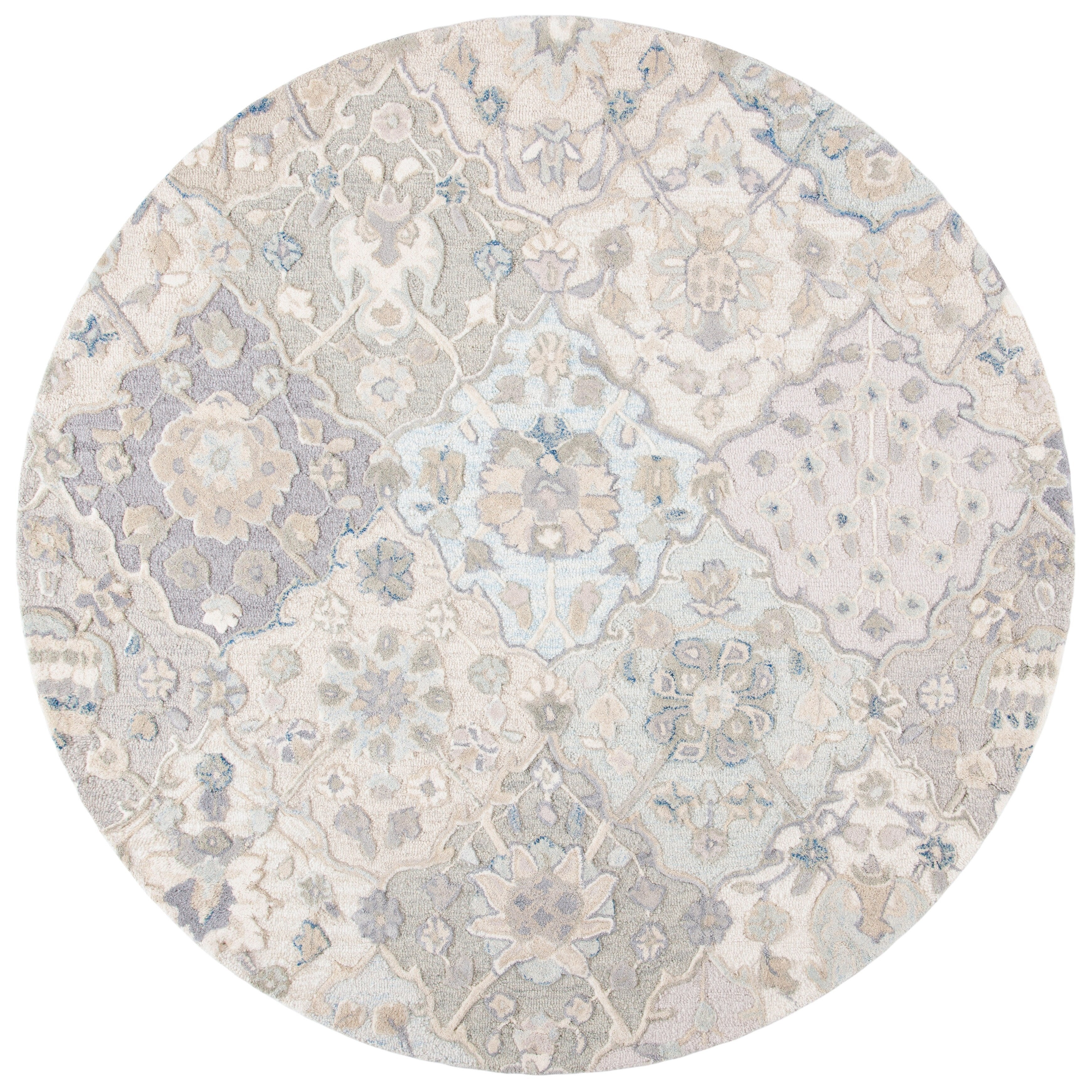 Tapis en laine imprimé floral glamour fait main SAFAVIEH