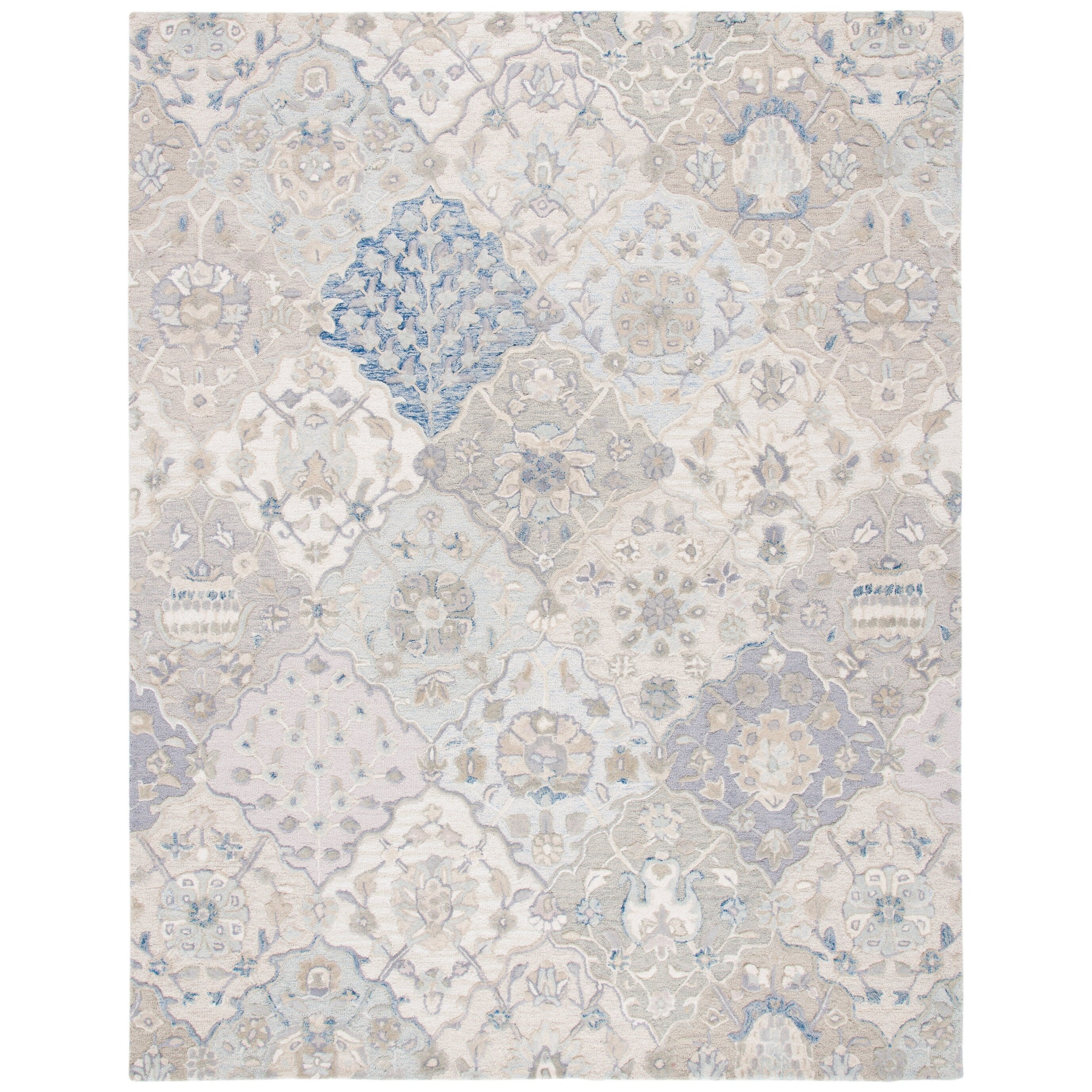 Tapis en laine imprimé floral glamour fait main SAFAVIEH