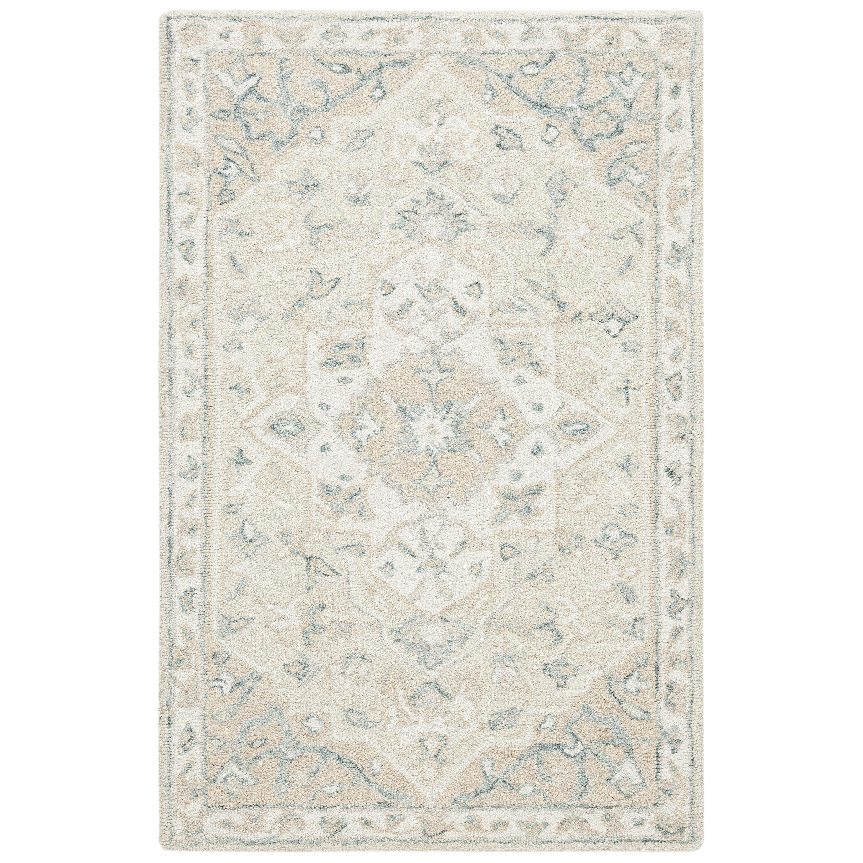 Tapis en laine Selveta micro-bouclé fait main SAFAVIEH