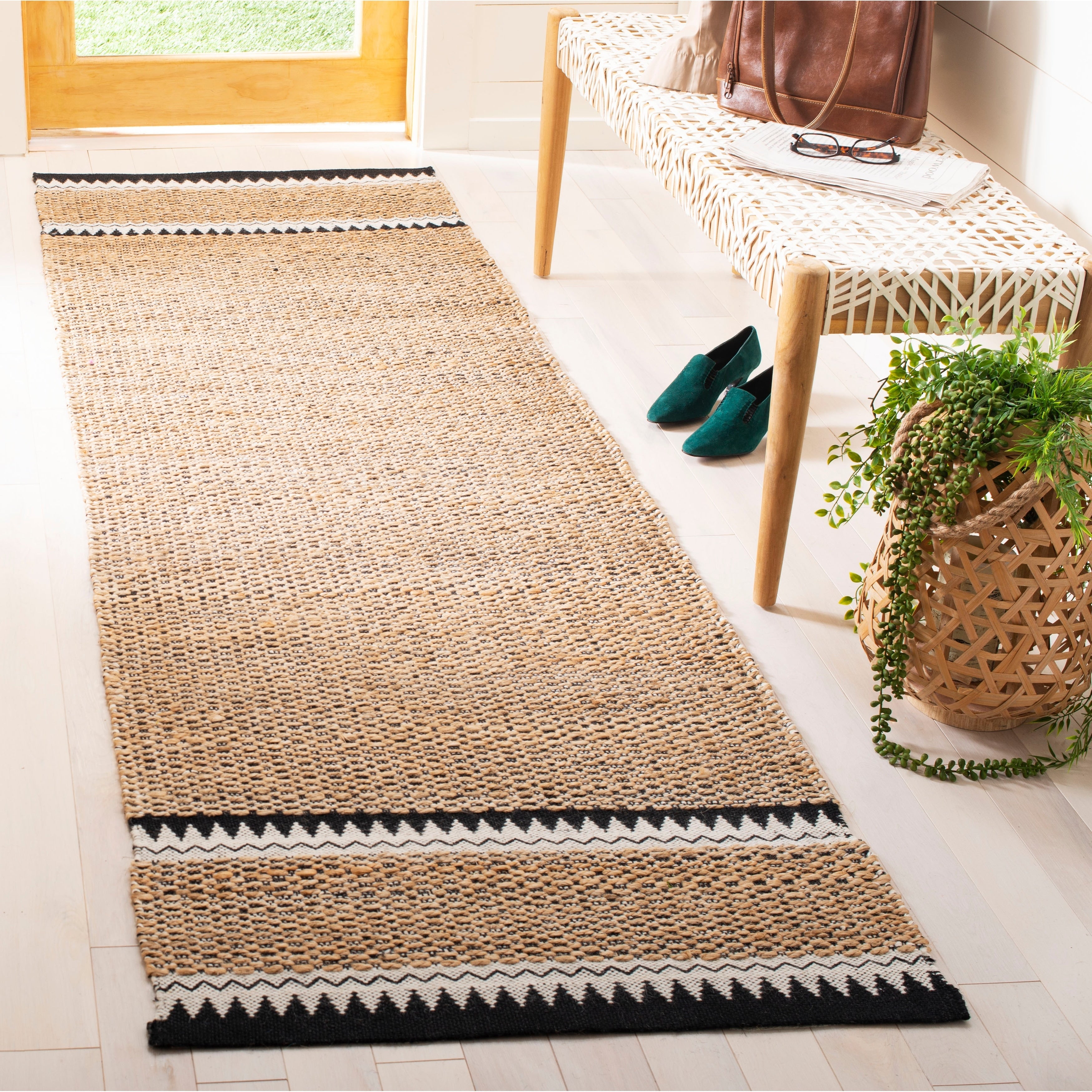 Tapis bohème en jute et fibres naturelles SAFAVIEH fait main