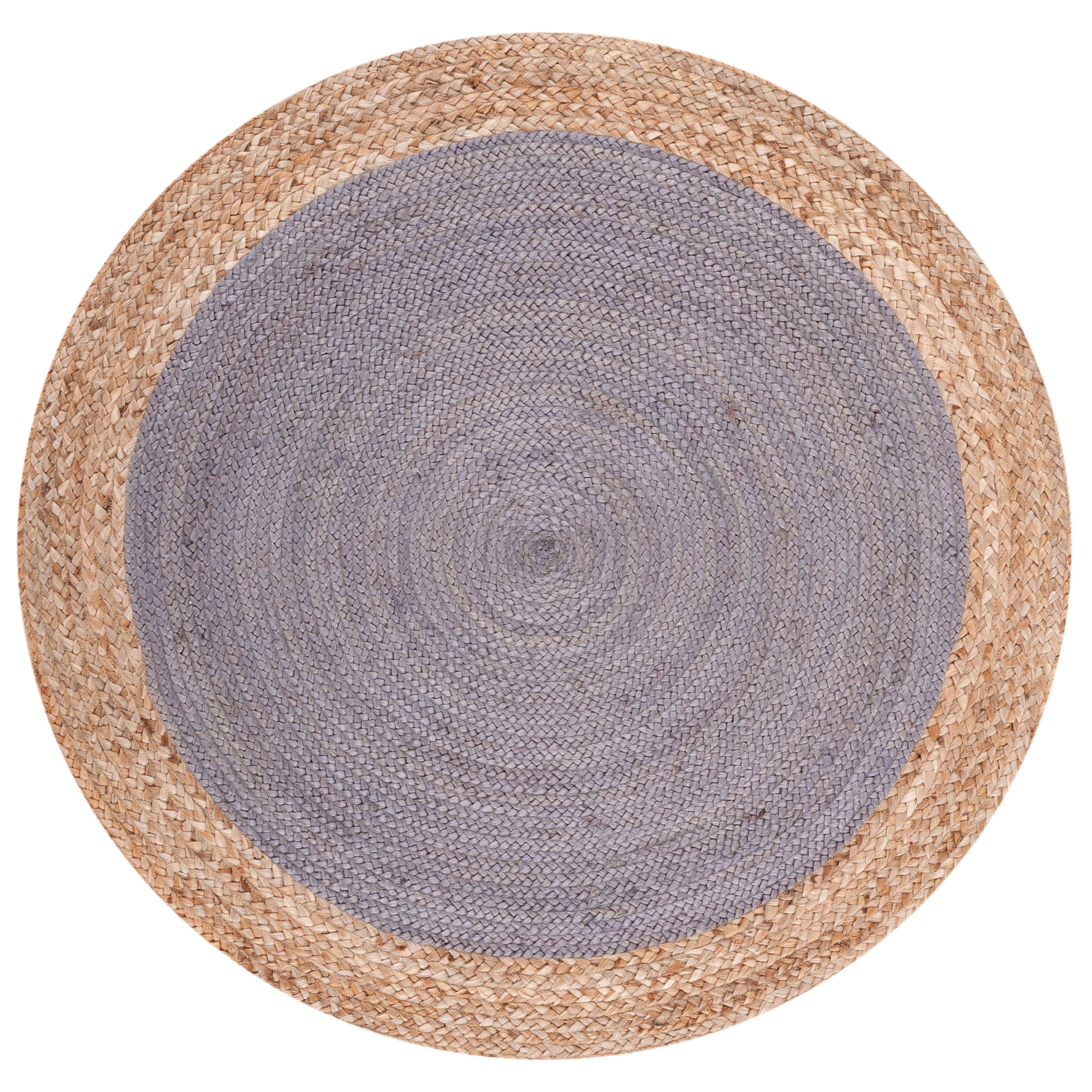 Tapis rond en jute fait main en fibres naturelles Jolette avec bordure SAFAVIEH