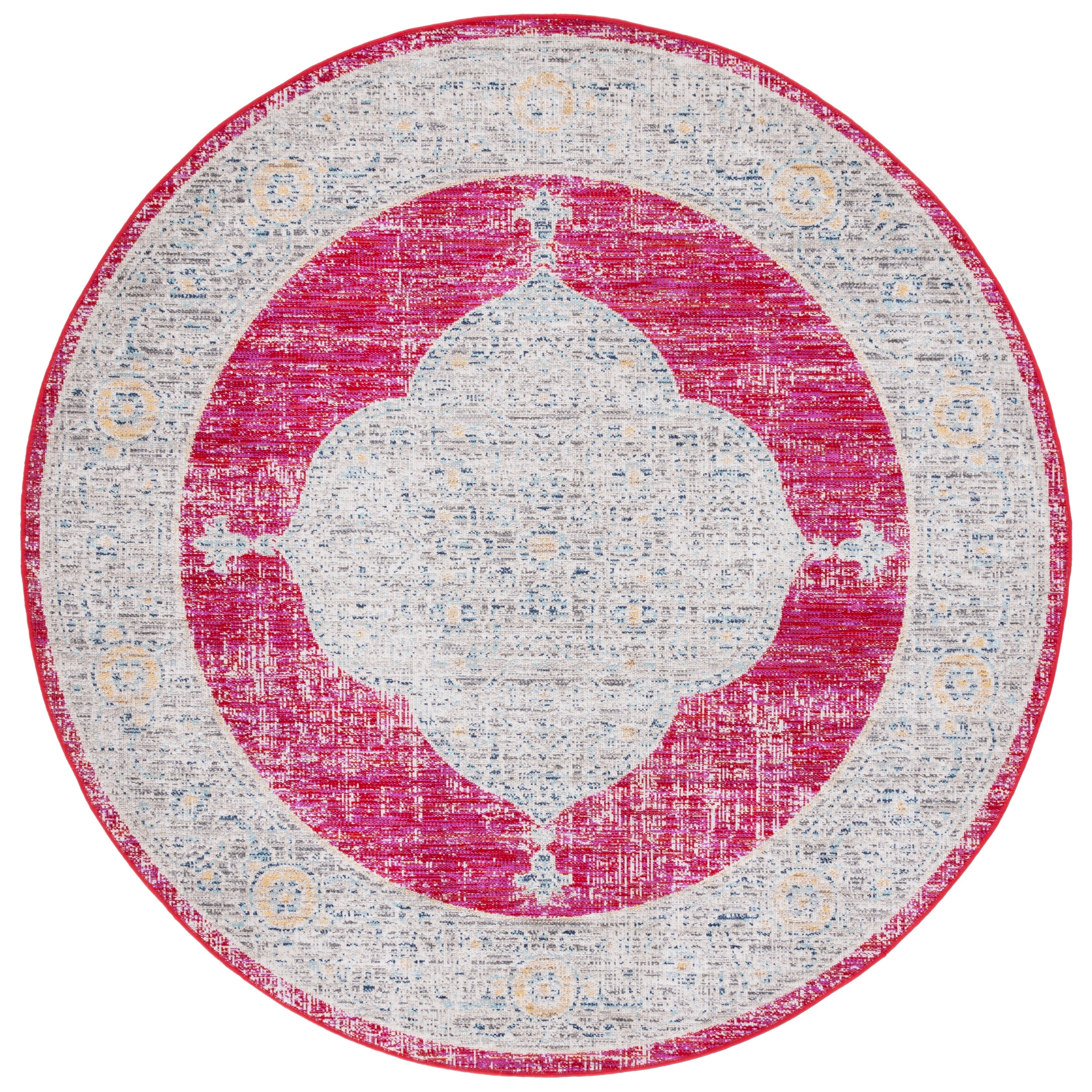 Tapis rond en jute fait main en fibres naturelles Jolette avec bordure SAFAVIEH