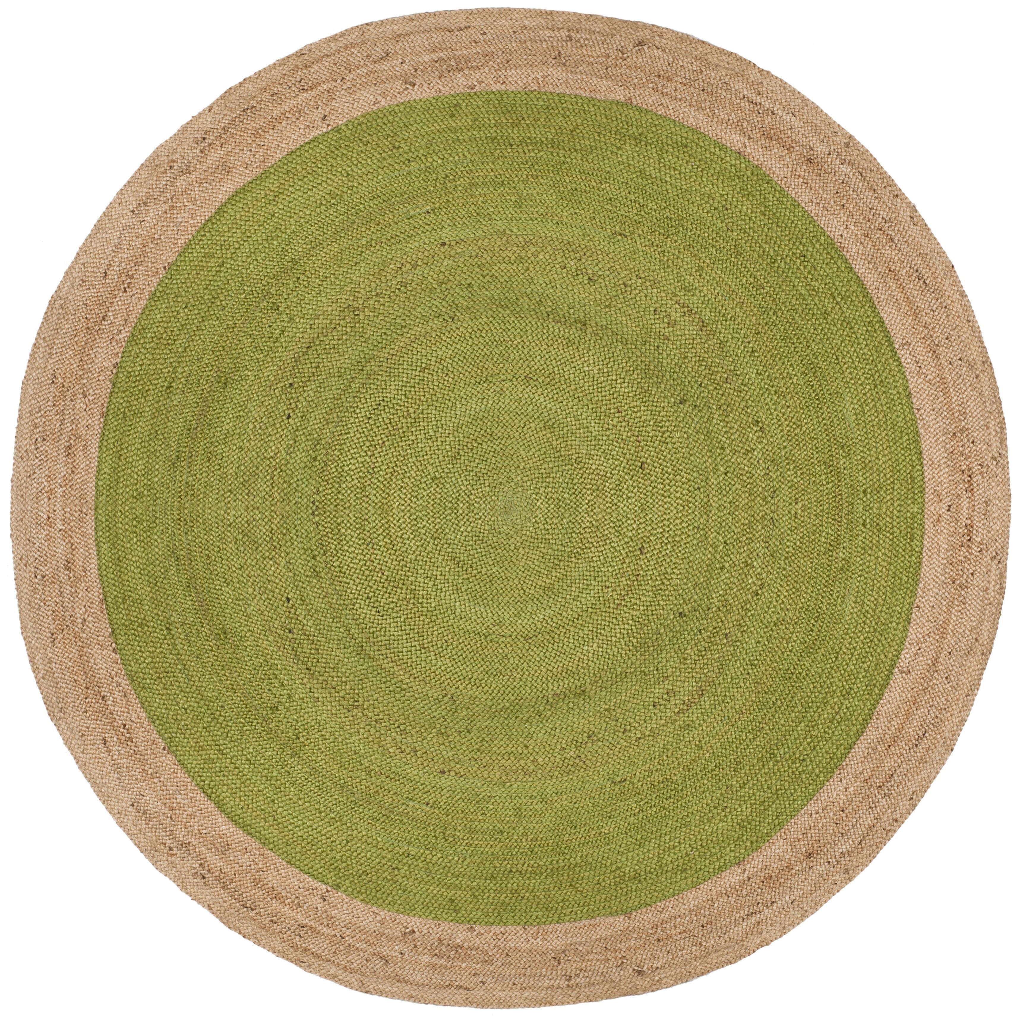 Tapis rond en jute fait main en fibres naturelles Jolette avec bordure SAFAVIEH