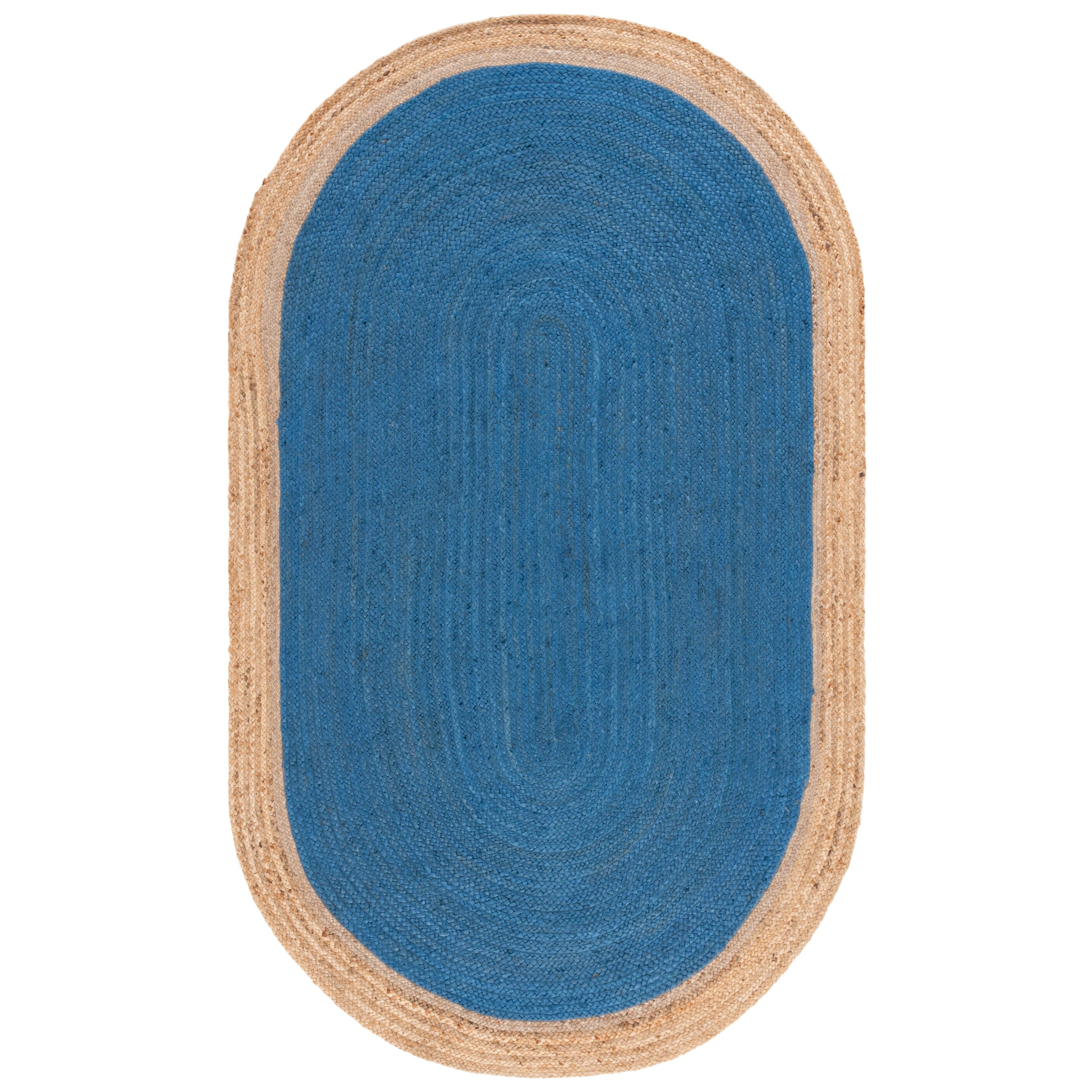 Tapis rond en jute fait main en fibres naturelles Jolette avec bordure SAFAVIEH