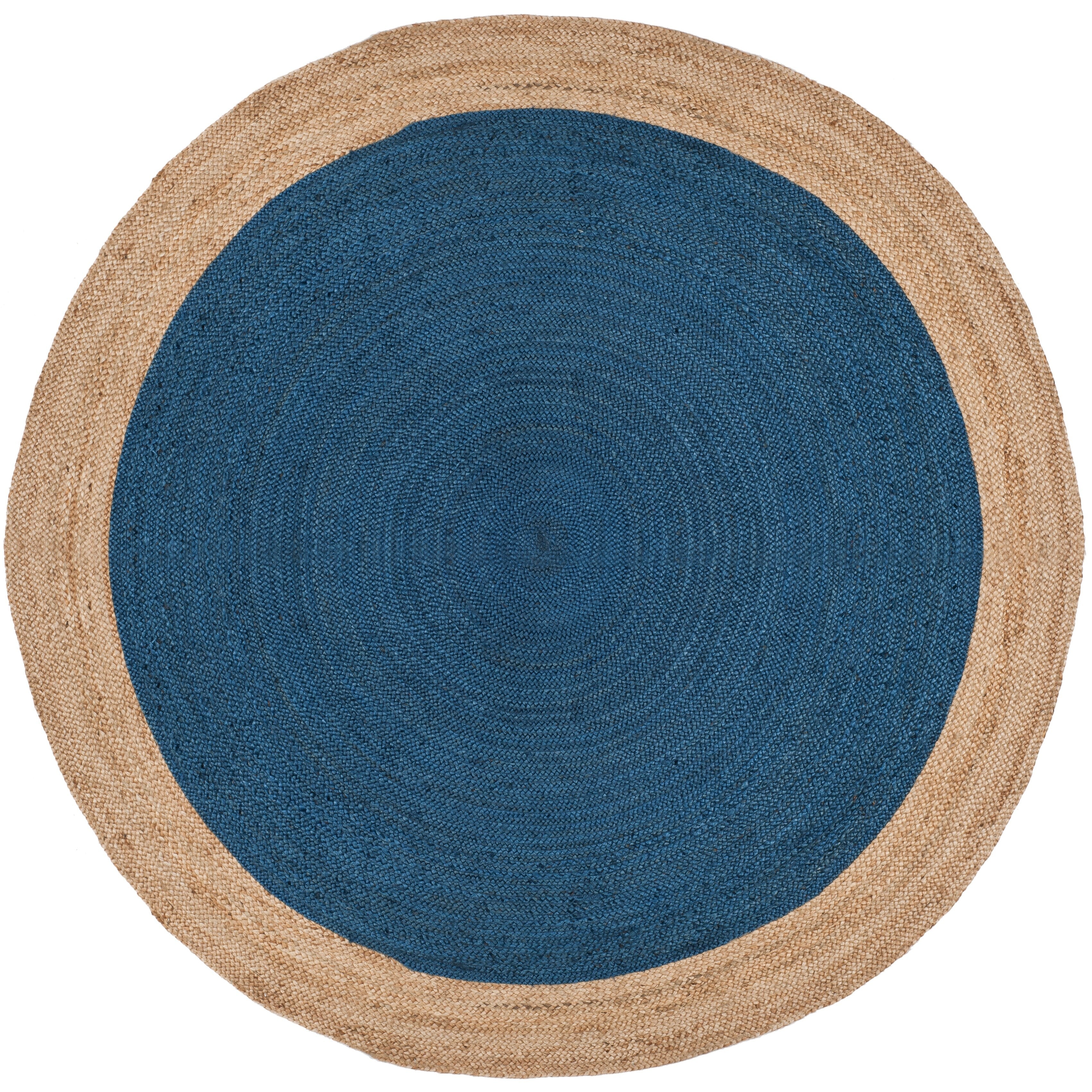 Tapis rond en jute fait main en fibres naturelles Jolette avec bordure SAFAVIEH