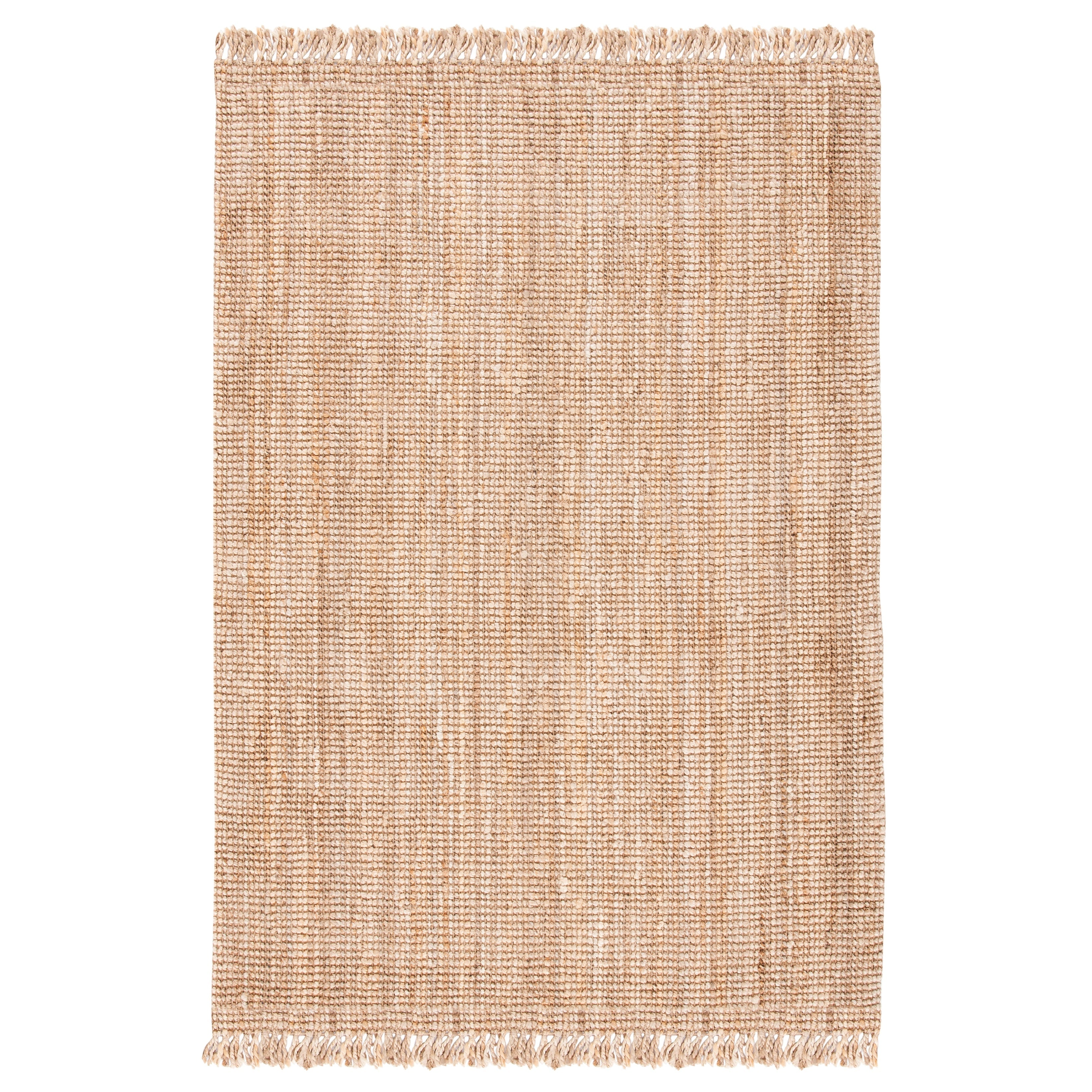 Tapis Mirnesa en jute fait main en fibre naturelle avec franges SAFAVIEH