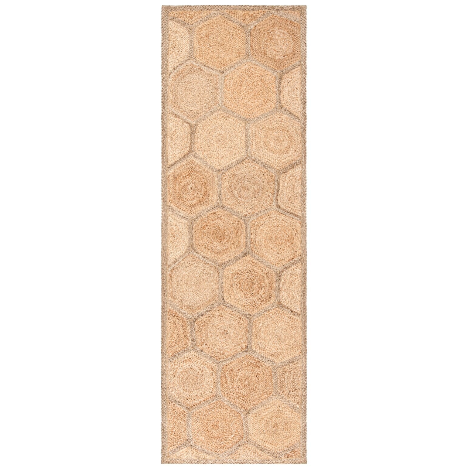 Tapis en jute nid d'abeille Nargiz en fibre naturelle fait main SAFAVIEH