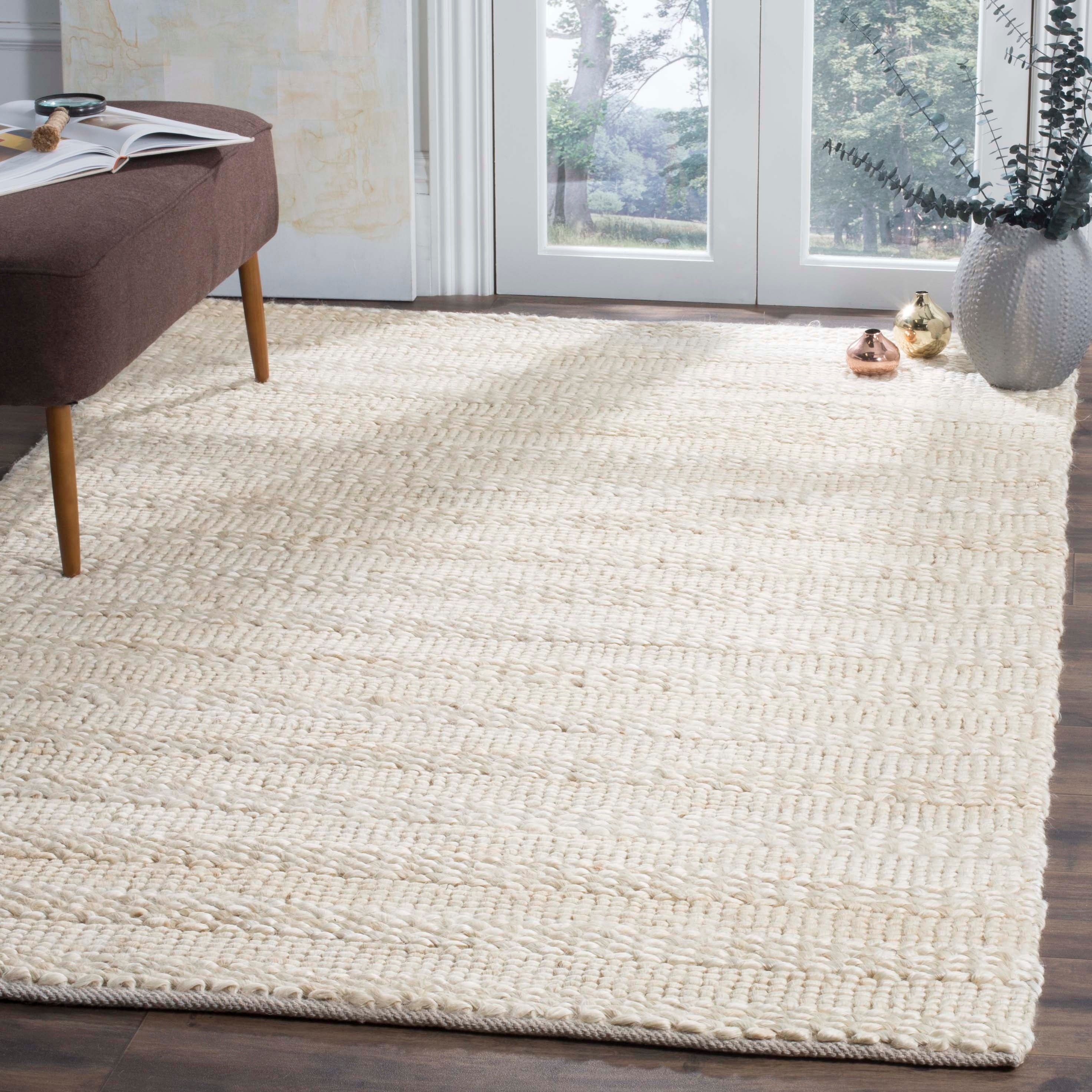 SAFAVIEH Tapis en jute Zaniyah en fibre naturelle fait à la main