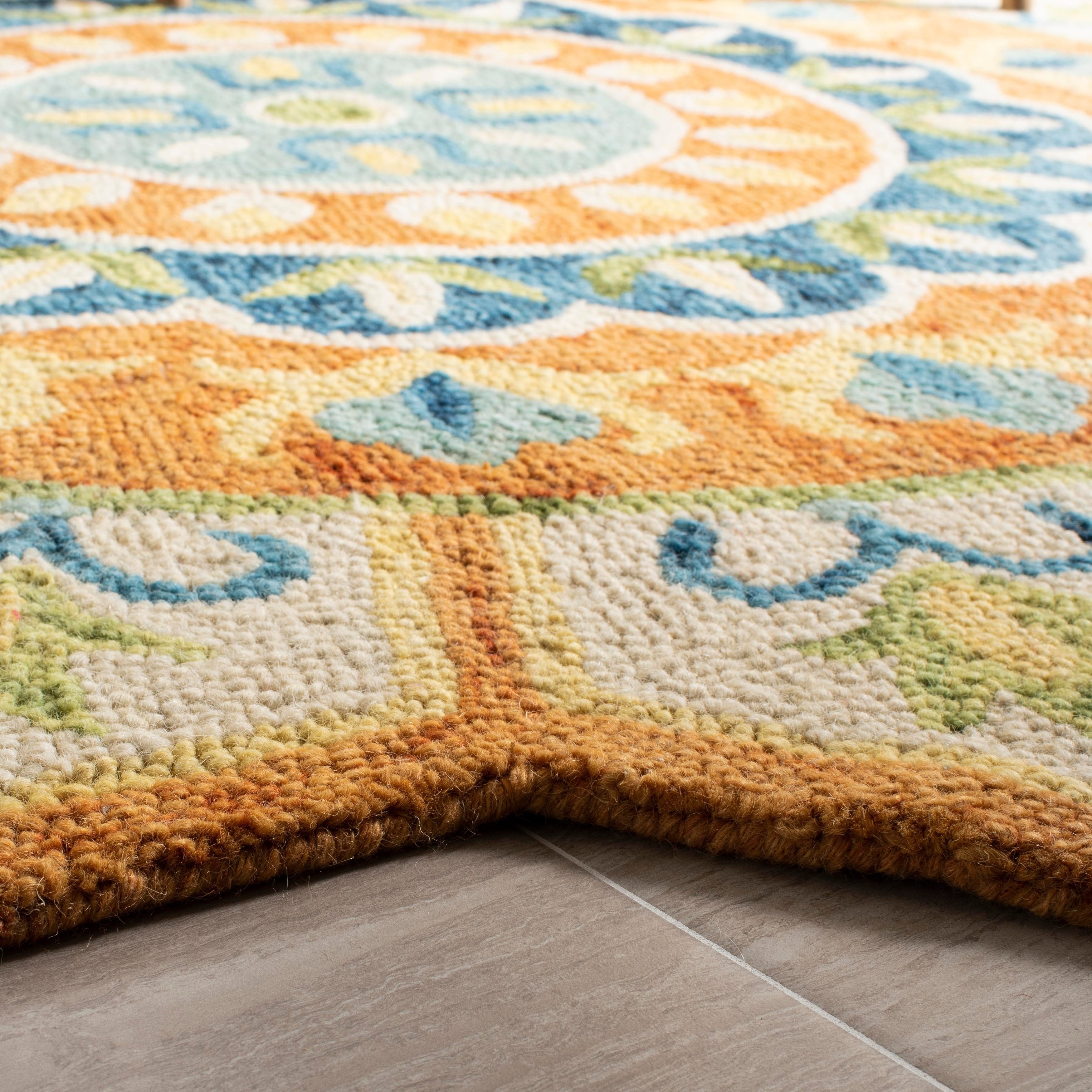 Tapis fantaisie en laine fait main SAFAVIEH Rianna Mandala