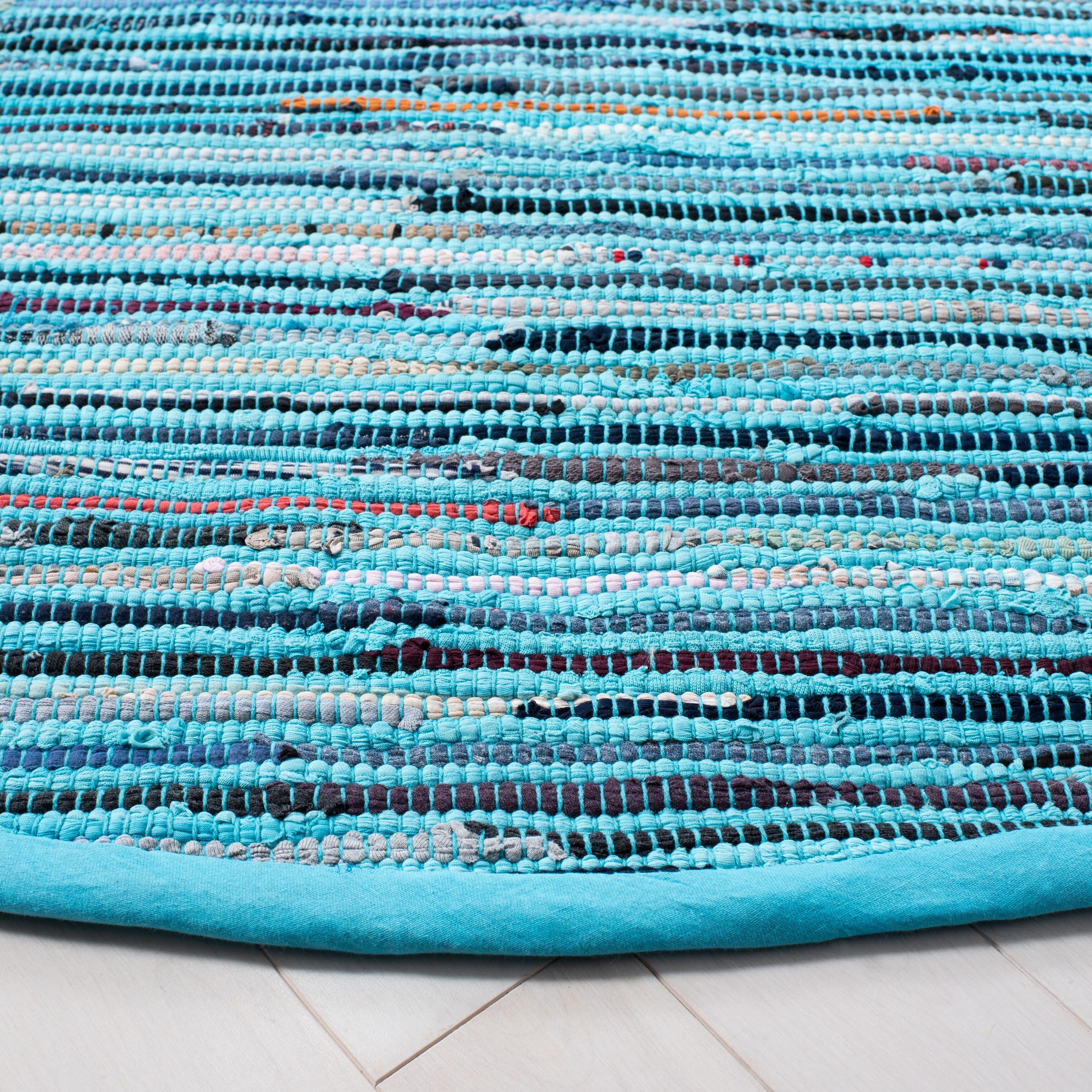 Tapis en chiffon fait main SAFAVIEH Tapis en coton à rayures Litzy