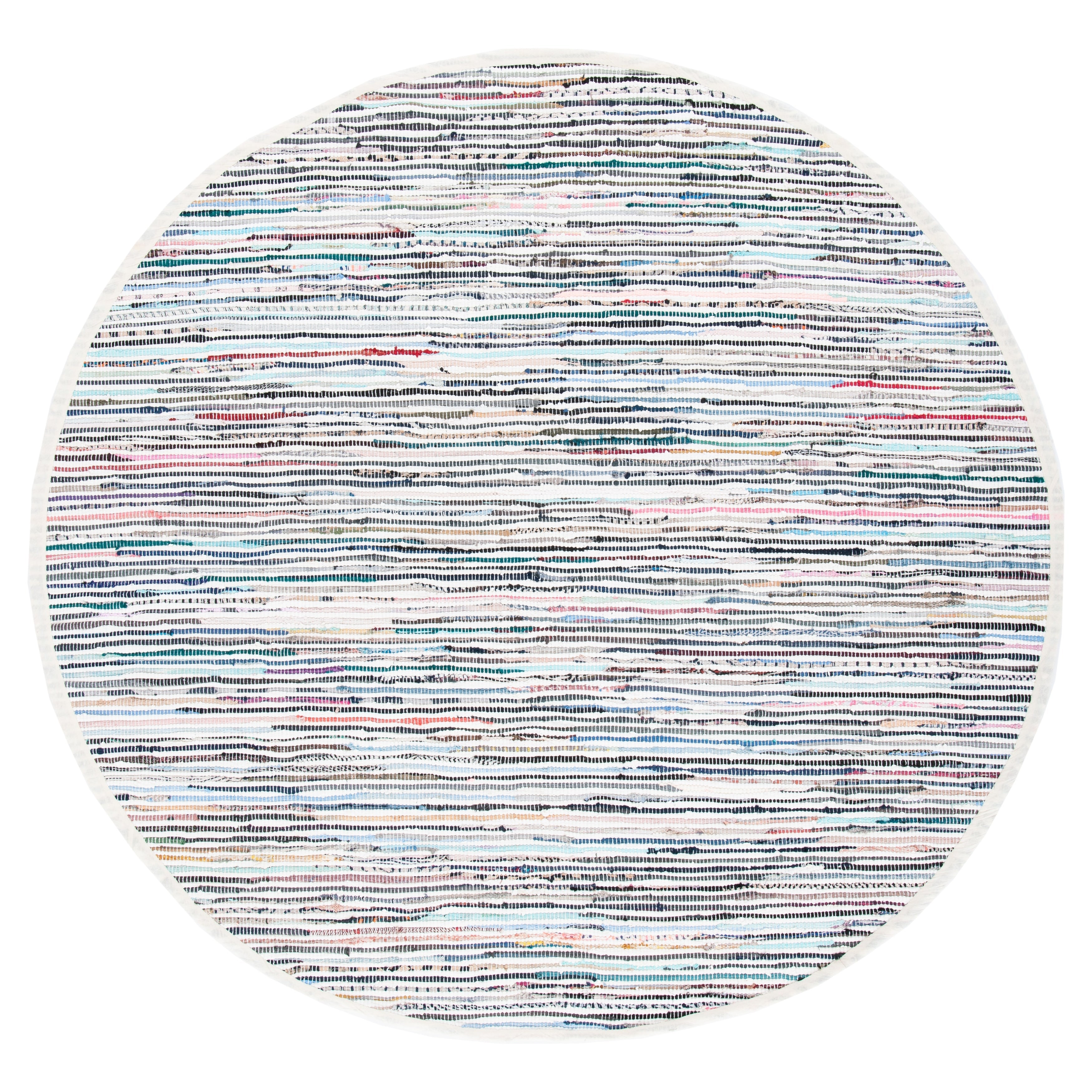 Tapis en chiffon fait main SAFAVIEH Tapis en coton à rayures Litzy