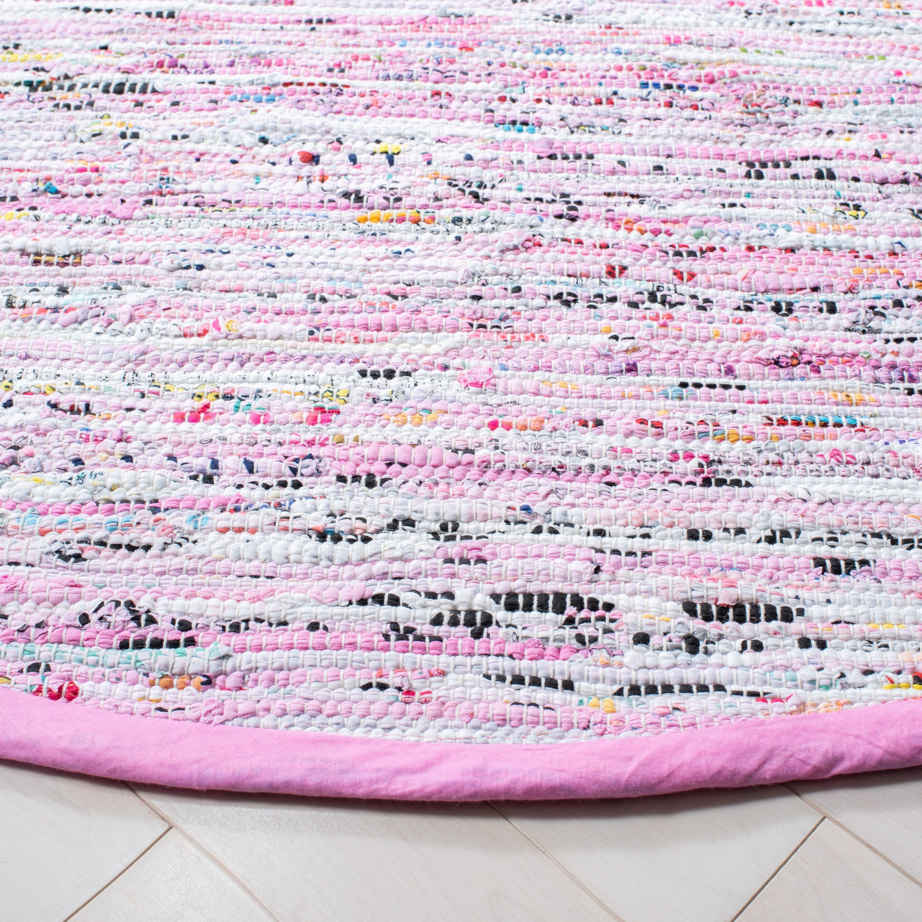 Tapis en chiffon fait main SAFAVIEH Tapis en coton à rayures Litzy