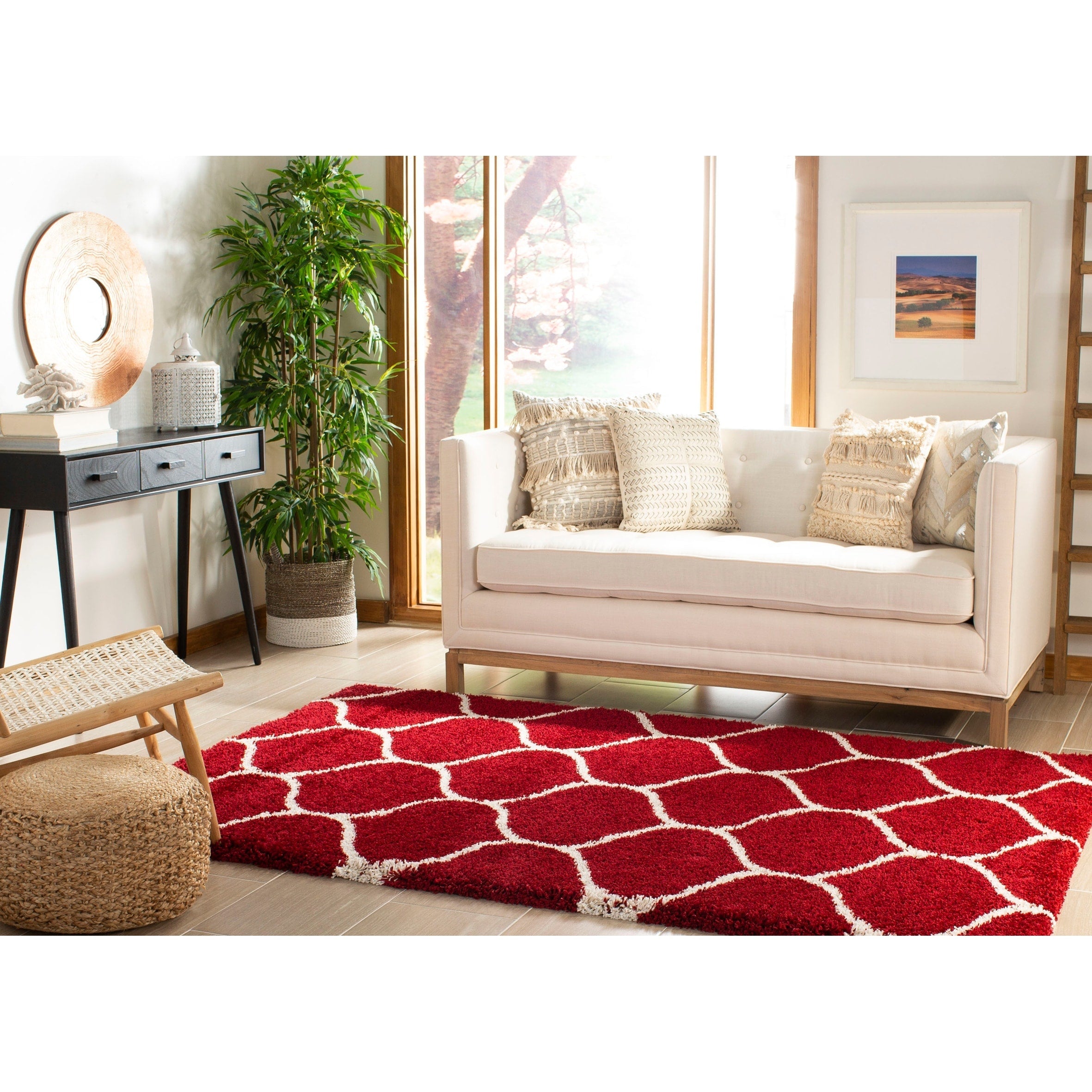 Tapis SAFAVIEH Hudson Shag Pushpa Trellis de 2 pouces d'épaisseur