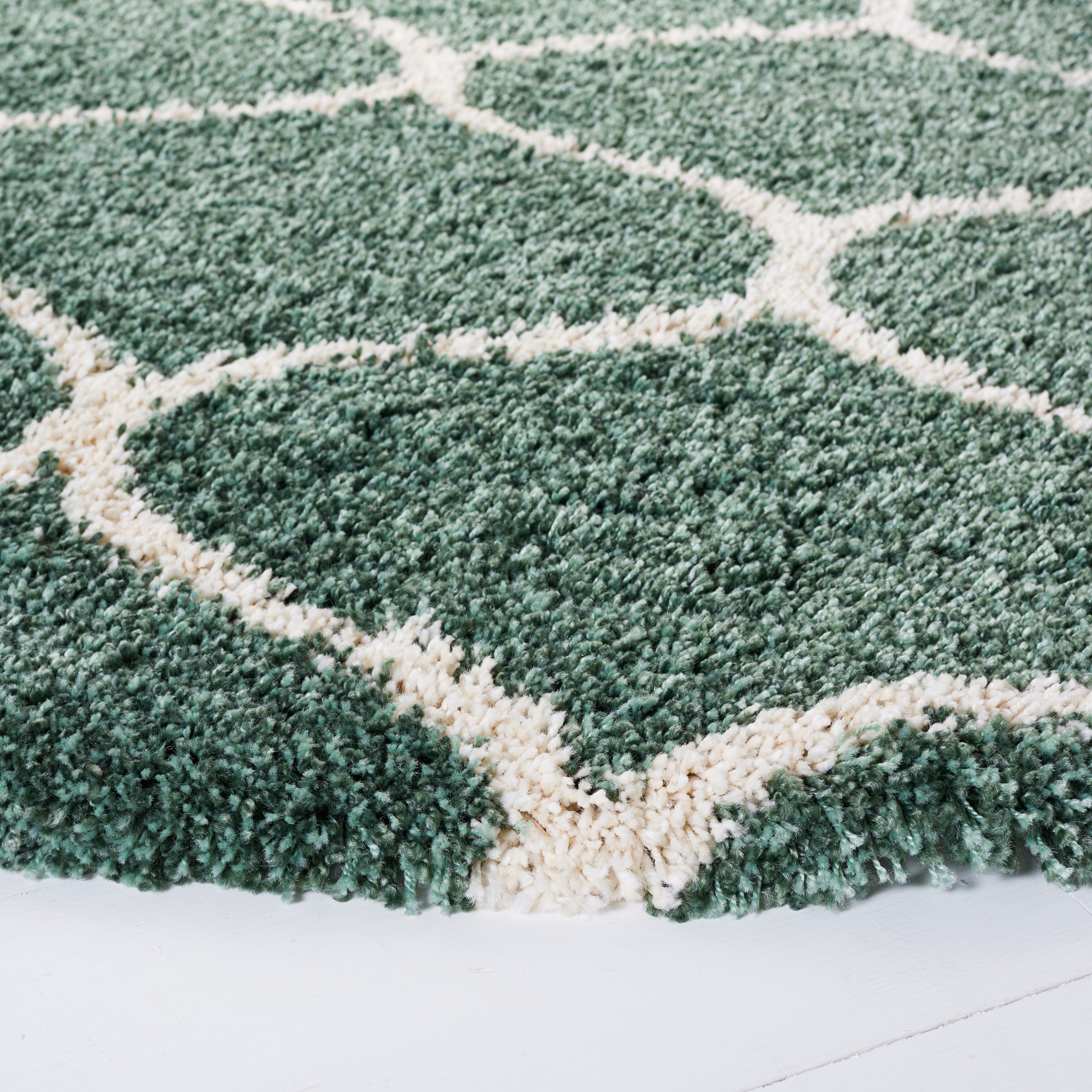 Tapis SAFAVIEH Hudson Shag Pushpa Trellis de 2 pouces d'épaisseur