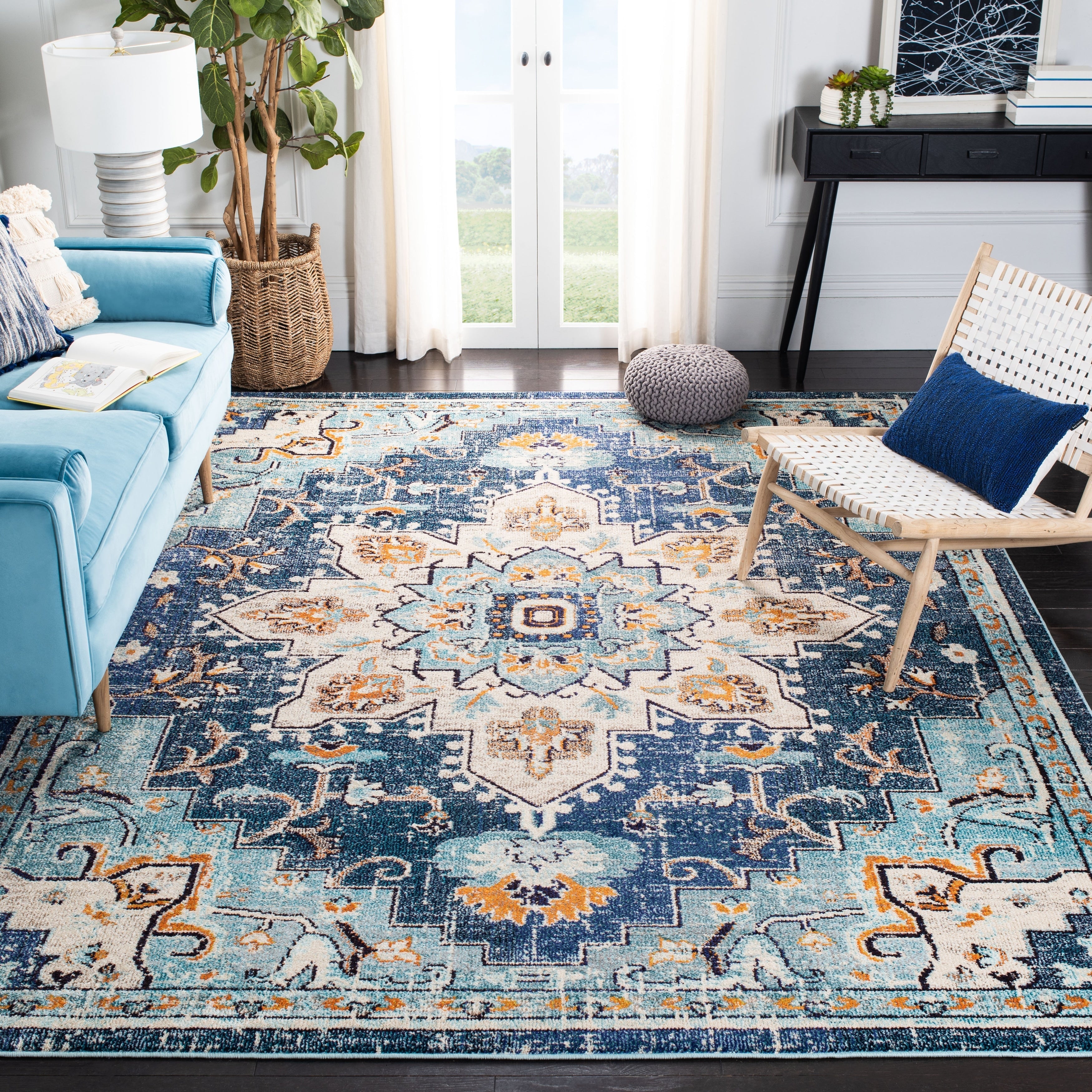 SAFAVIEH Tapis Madison Katelijne Boho médaillon vieilli