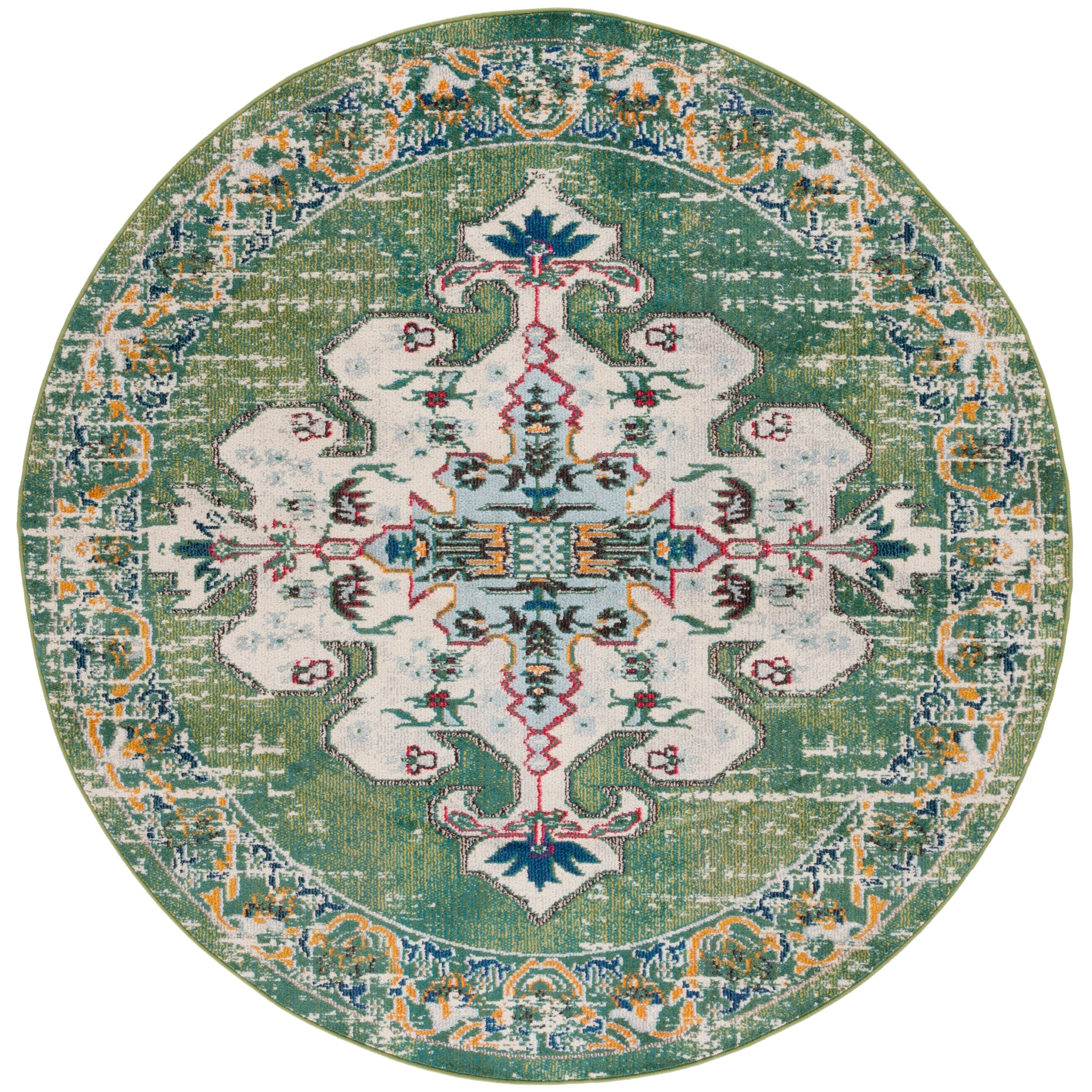 Tapis décoratif SAFAVIEH Madison Marilou Boho Medallion effet vieilli