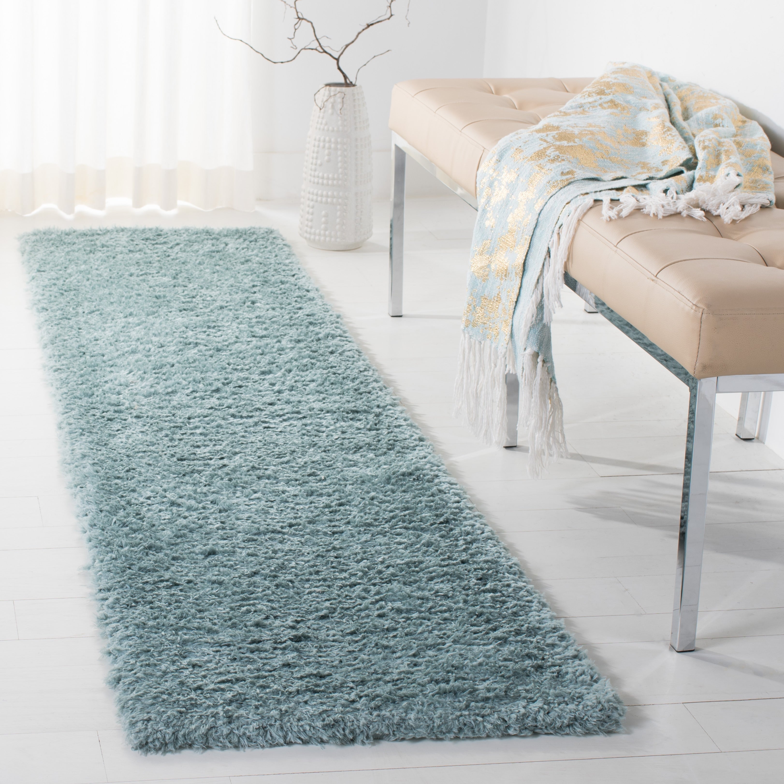 Tapis SAFAVIEH Madrid Shag Soledad solide de 2 pouces d'épaisseur